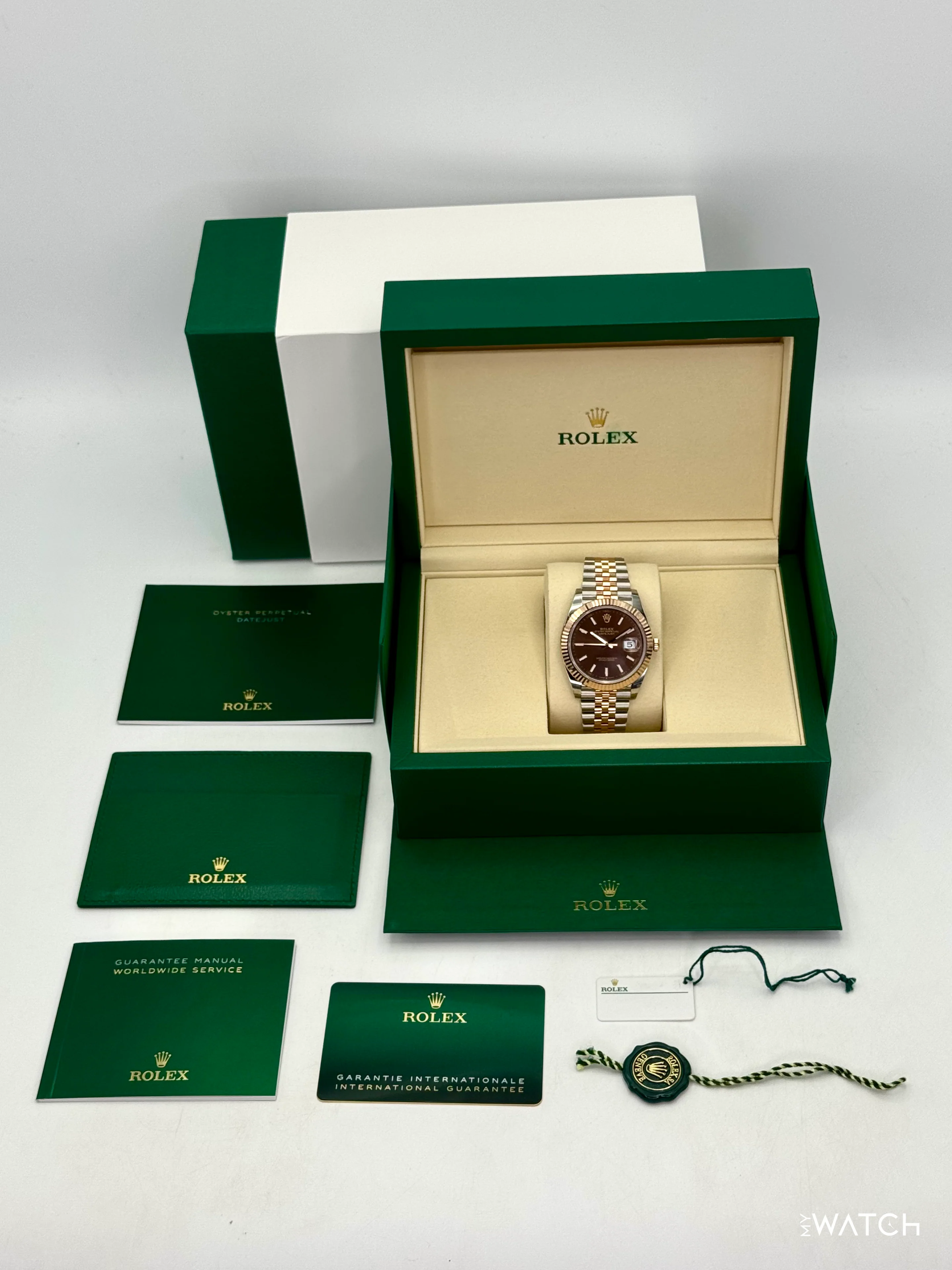 NEW 2026 Rolex Datejust 41mm 126331 Two-Tone Rose Gold Chocolate Dial (STICKERED) - Image 10