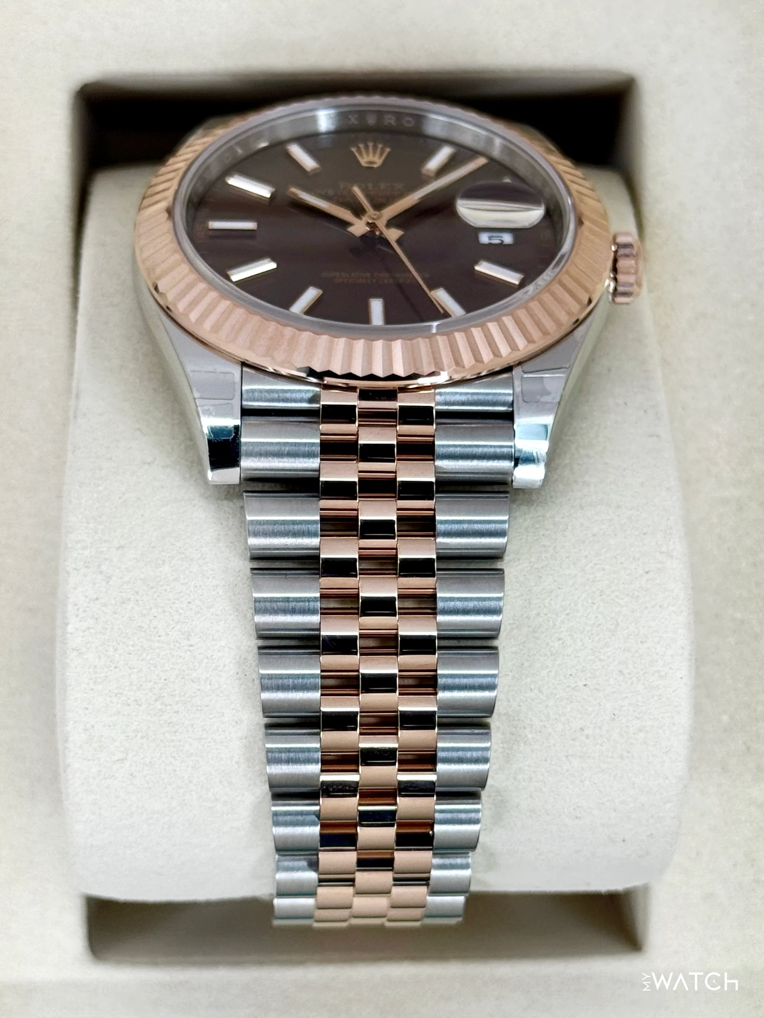 NEW 2026 Rolex Datejust 41mm 126331 Two-Tone Rose Gold Chocolate Dial (STICKERED) - Image 3