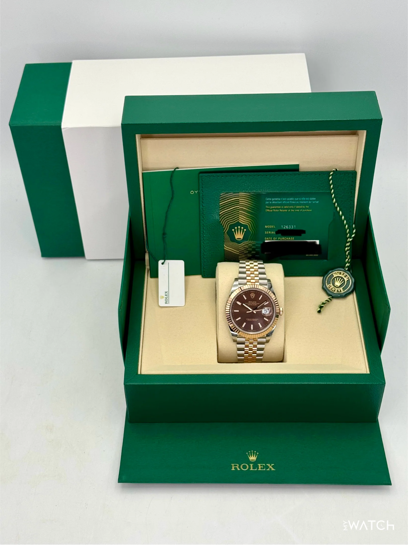 NEW 2026 Rolex Datejust 41mm 126331 Two-Tone Rose Gold Chocolate Dial (STICKERED) - Image 9