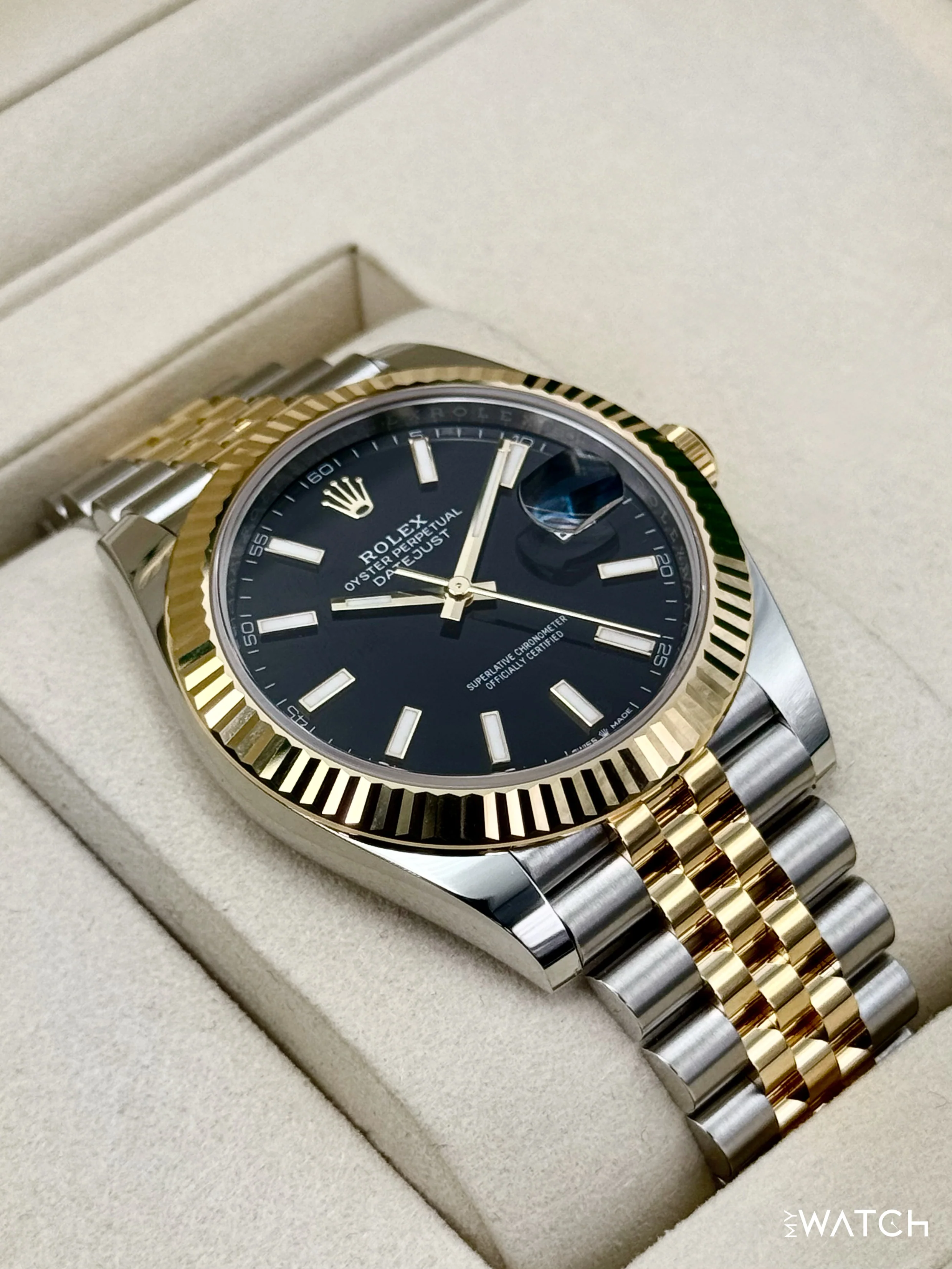 NEW 2026 Rolex Datejust 41mm 126333 Two-Tone Jubilee Black Dial - Image 6