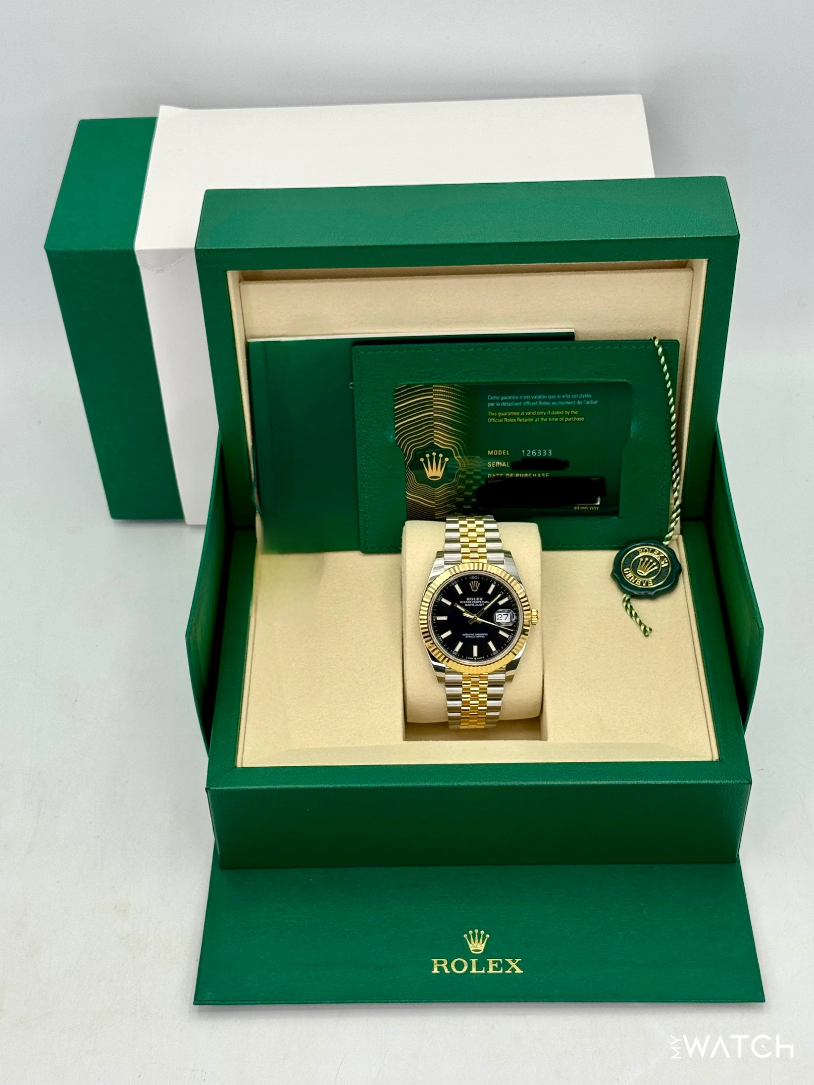 NEW 2026 Rolex Datejust 41mm 126333 Two-Tone Jubilee Black Dial - Image 9