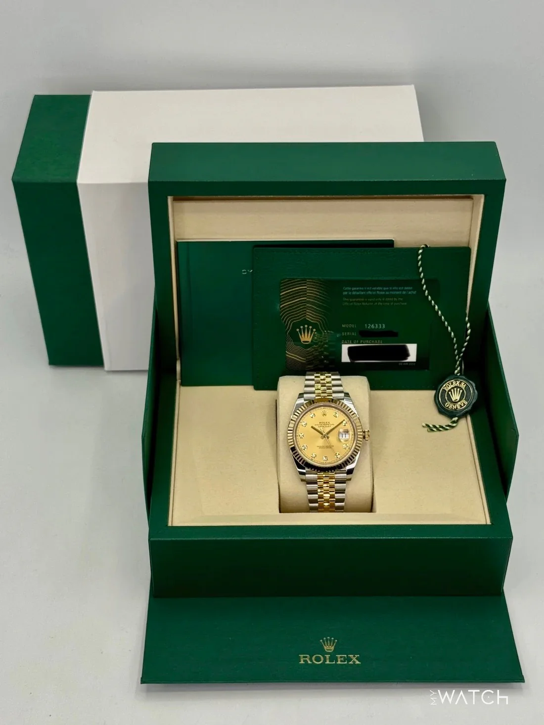 NEW 2026 Rolex Datejust 41mm 126333 Two-Tone Jubilee Champagne Diamond Dial - Image 10