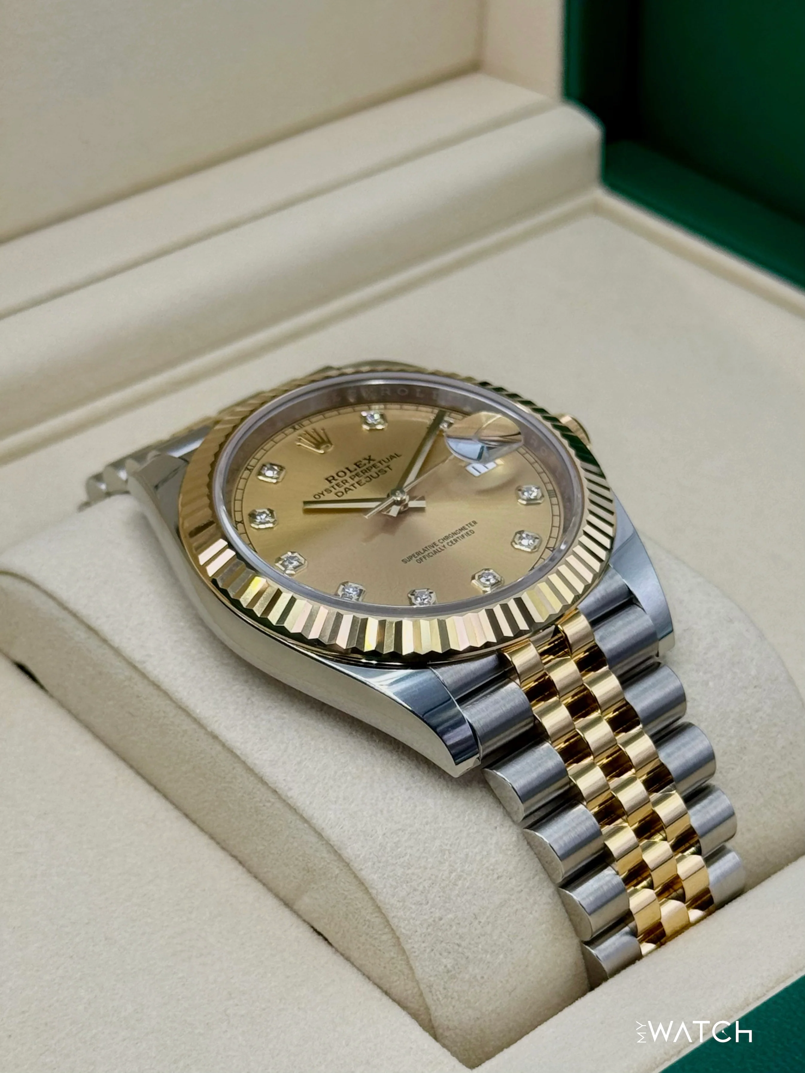NEW 2026 Rolex Datejust 41mm 126333 Two-Tone Jubilee Champagne Diamond Dial - Image 6