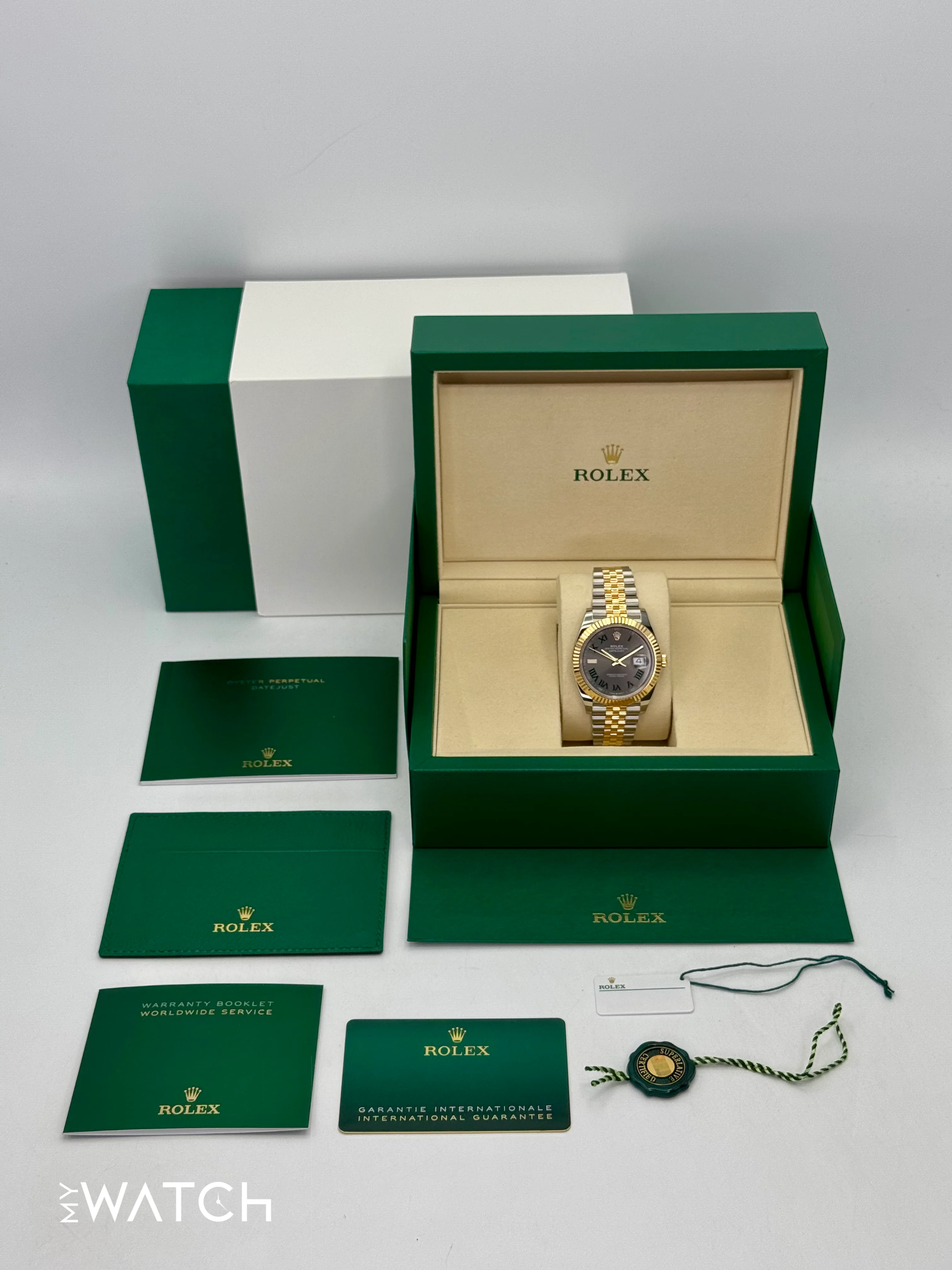 NEW 2026 Rolex Datejust 41mm 126333 Two-Tone Jubilee Wimbledon Dial - Image 10