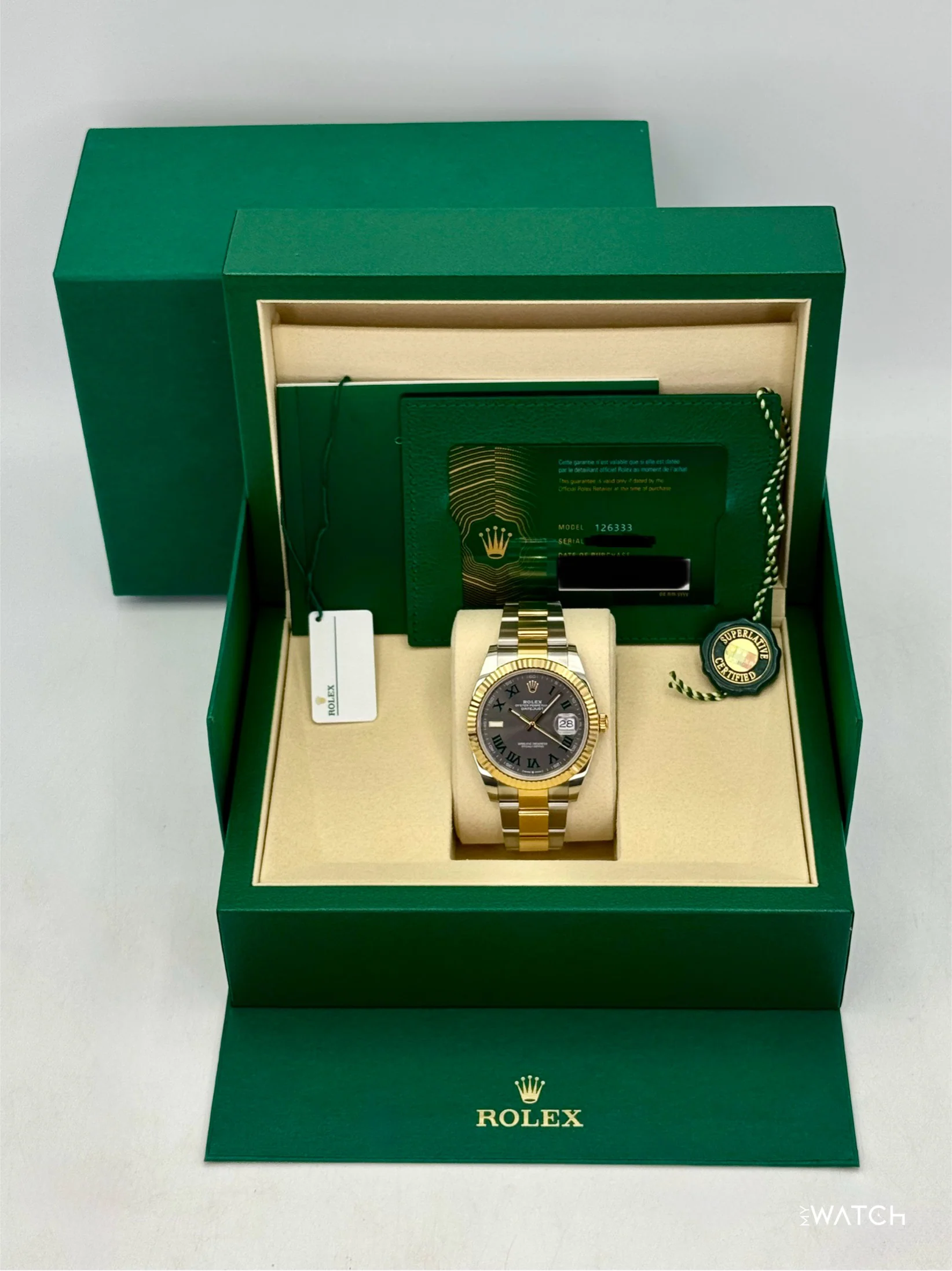 NEW 2026 Rolex Datejust 41mm 126333 Two-Tone Oyster Wimbledon Dial - Image 9