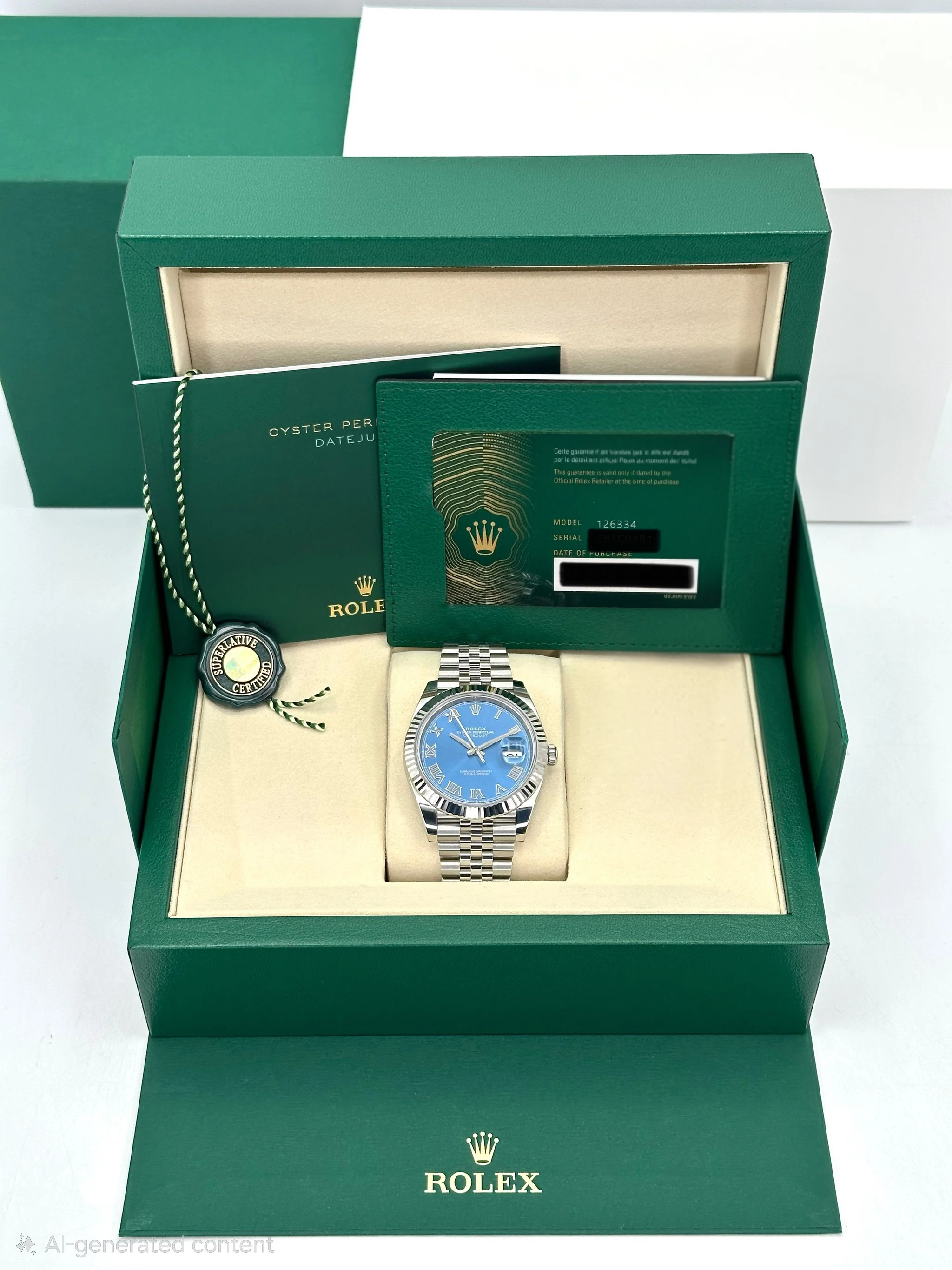NEW 2026 Rolex Datejust 41mm 126334 Jubilee Azzurro-Blue Dial - Image 9