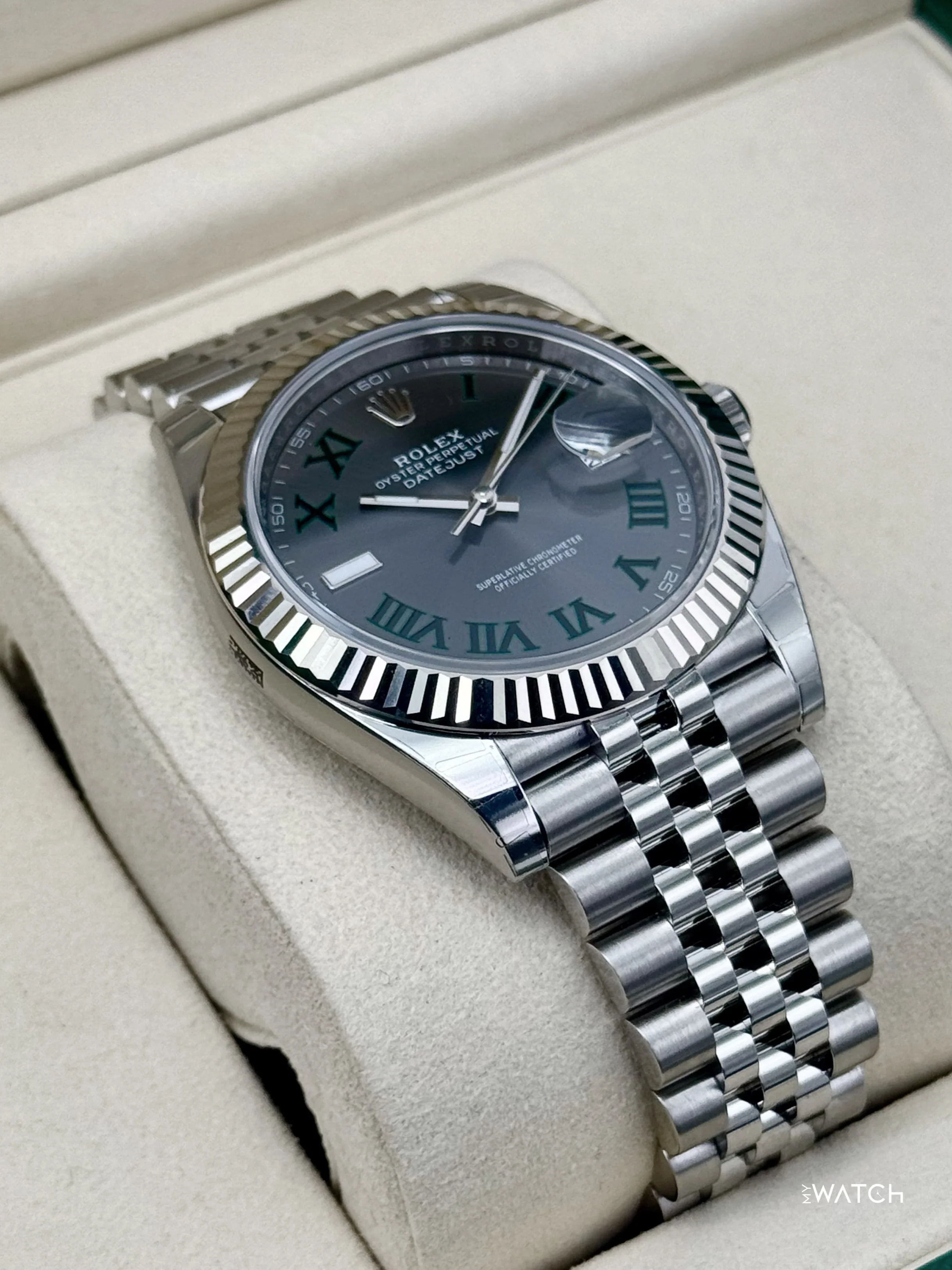 NEW 2026 Rolex Datejust 41mm 126334 Jubilee Wimbledon Dial (STICKERED) - Image 6