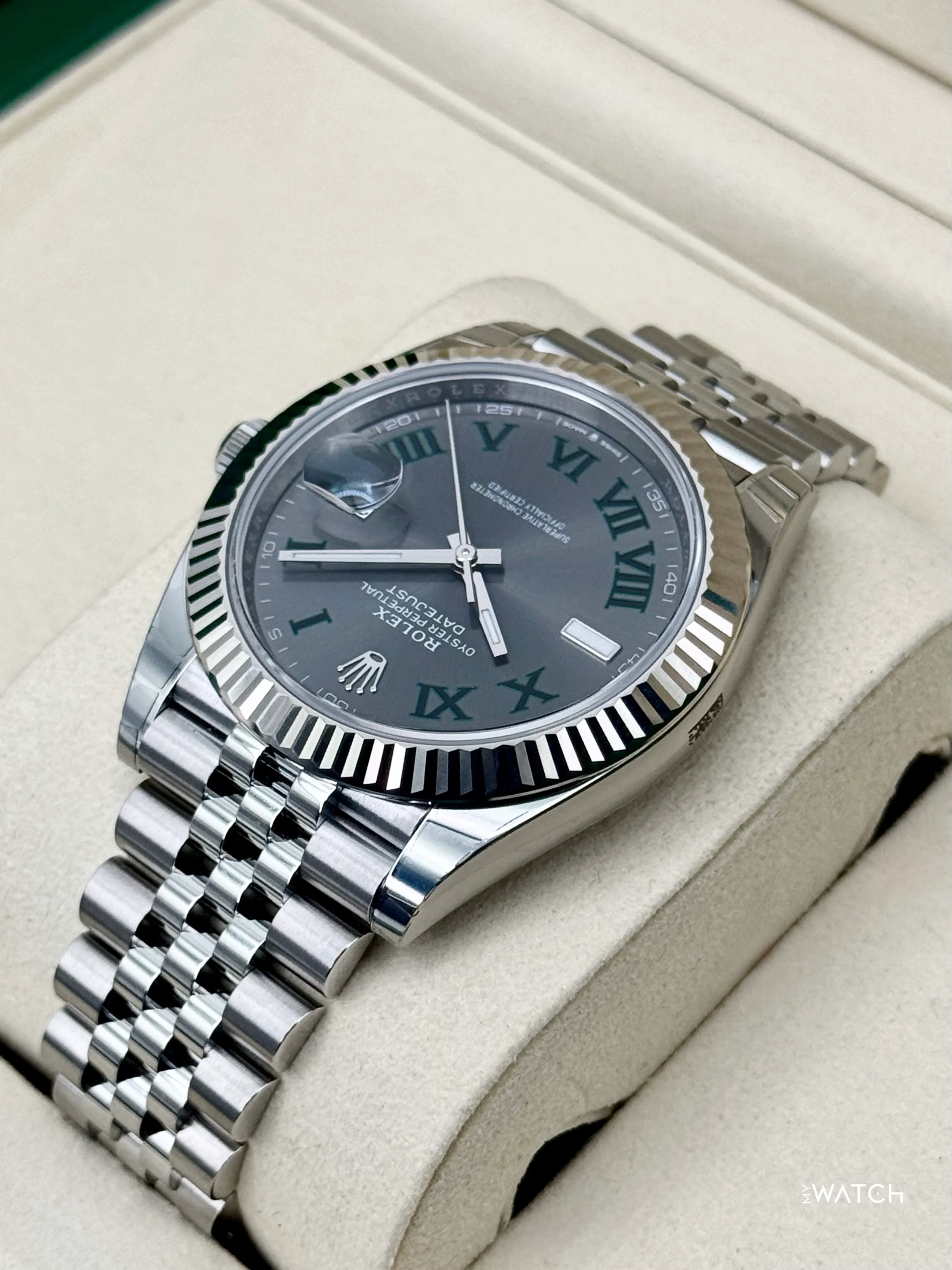 NEW 2026 Rolex Datejust 41mm 126334 Jubilee Wimbledon Dial (STICKERED) - Image 7