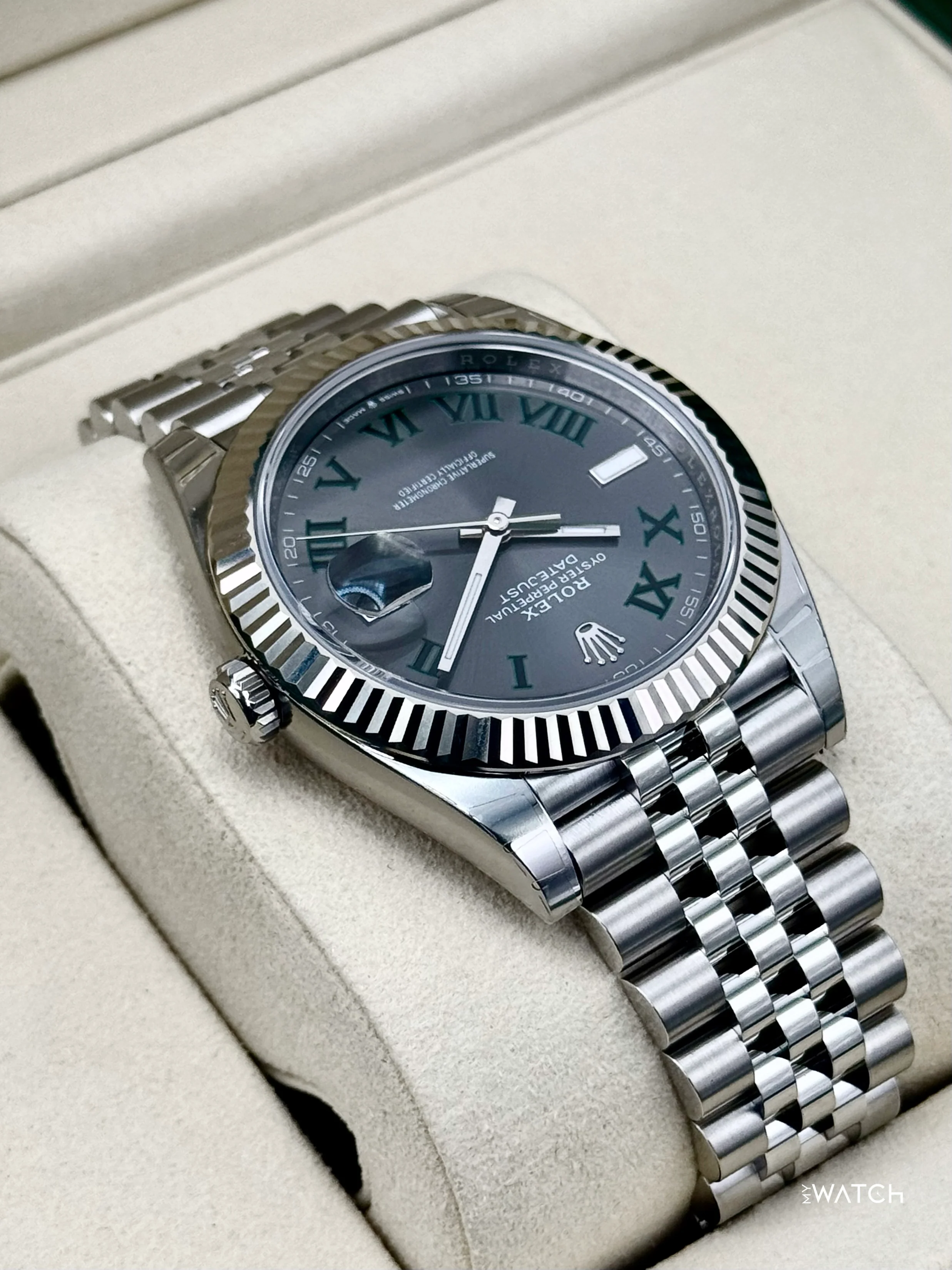 NEW 2026 Rolex Datejust 41mm 126334 Jubilee Wimbledon Dial (STICKERED) - Image 8