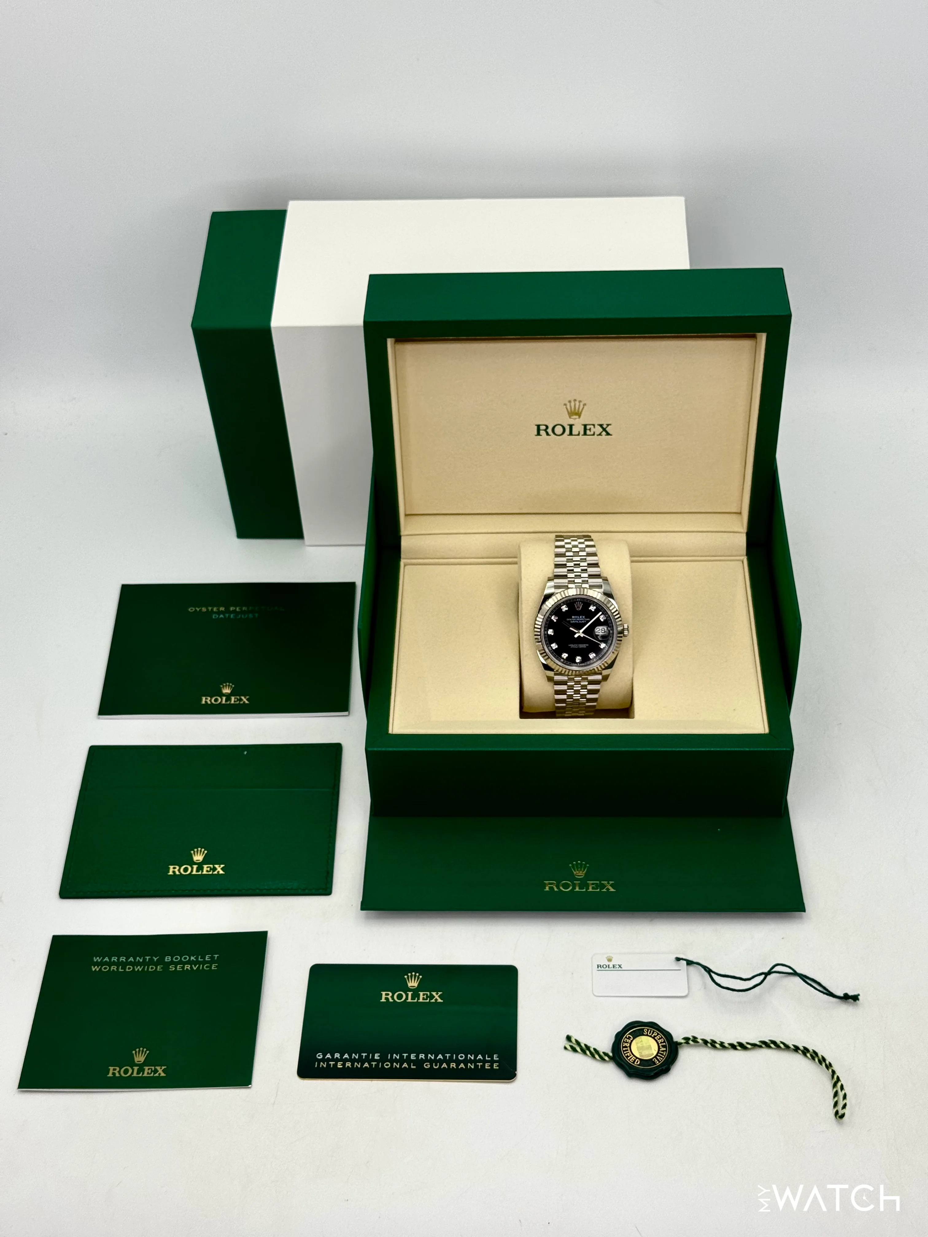 NEW 2026 Rolex Datejust 41mm 126334 Stainless Steel Jubilee Black Diamond Dial - Image 10
