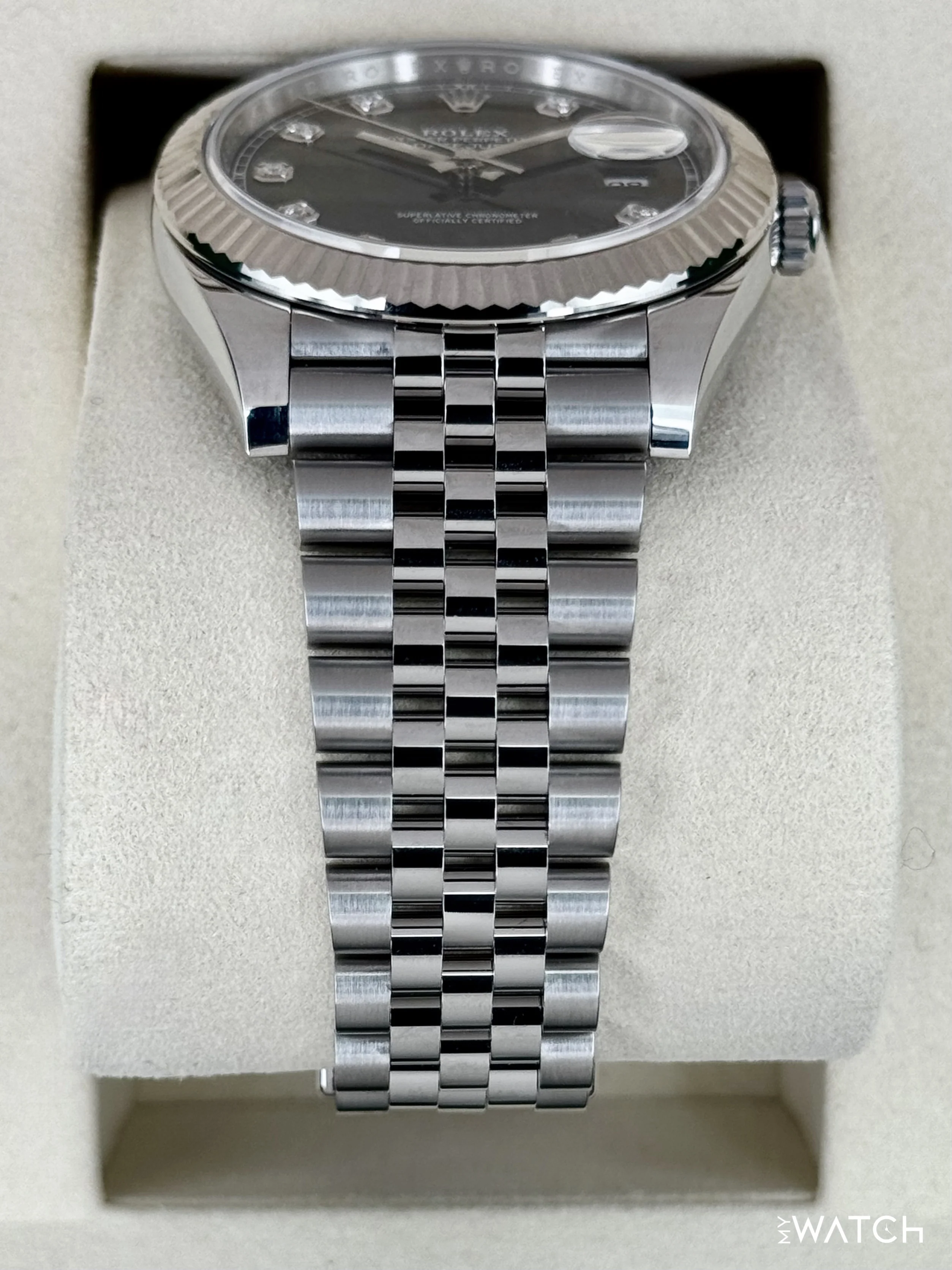 NEW 2026 Rolex Datejust 41mm 126334 Stainless Steel Jubilee Black Diamond Dial - Image 3