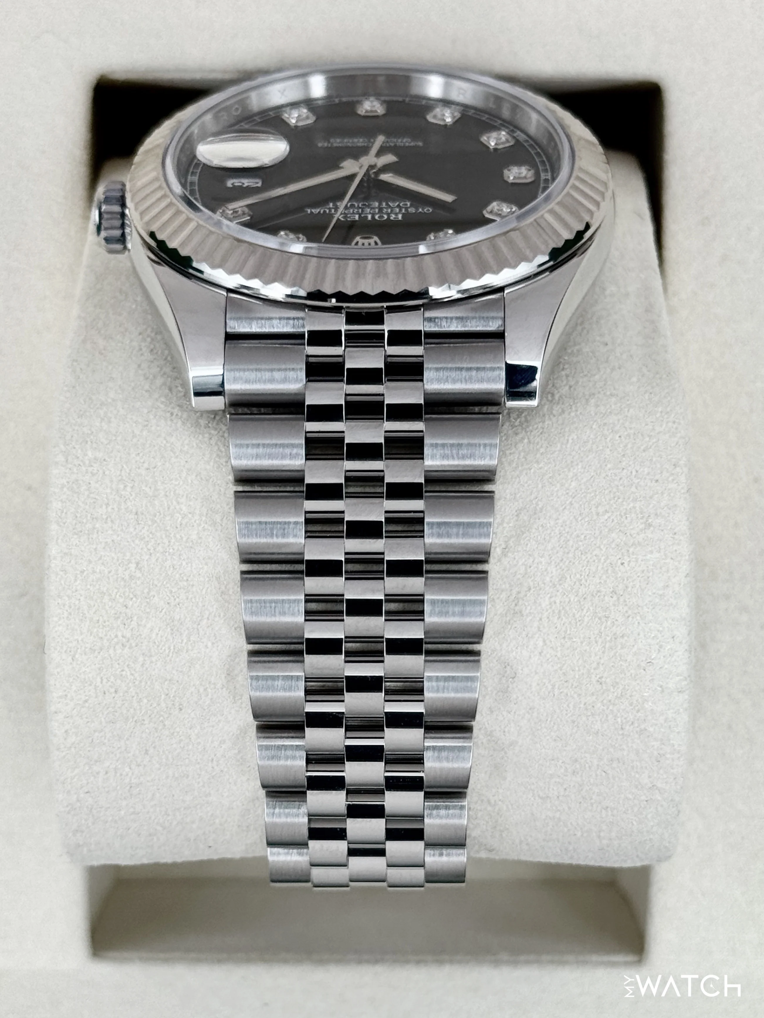 NEW 2026 Rolex Datejust 41mm 126334 Stainless Steel Jubilee Black Diamond Dial - Image 4