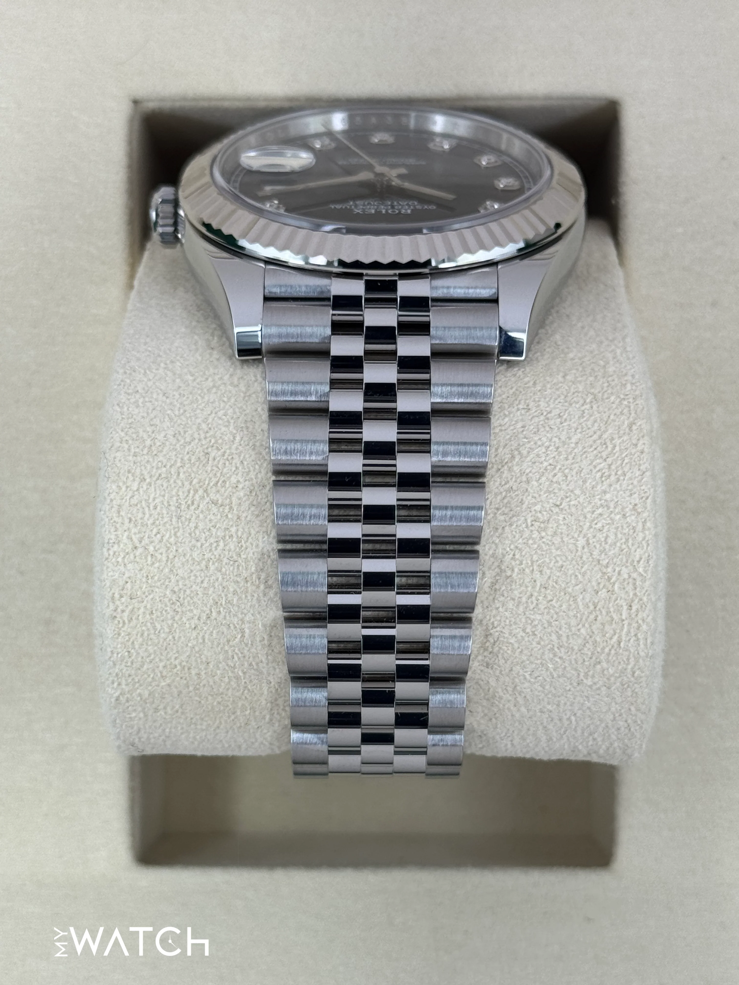NEW 2026 Rolex Datejust 41mm 126334 Stainless Steel Jubilee Blue Diamond Dial - Image 4