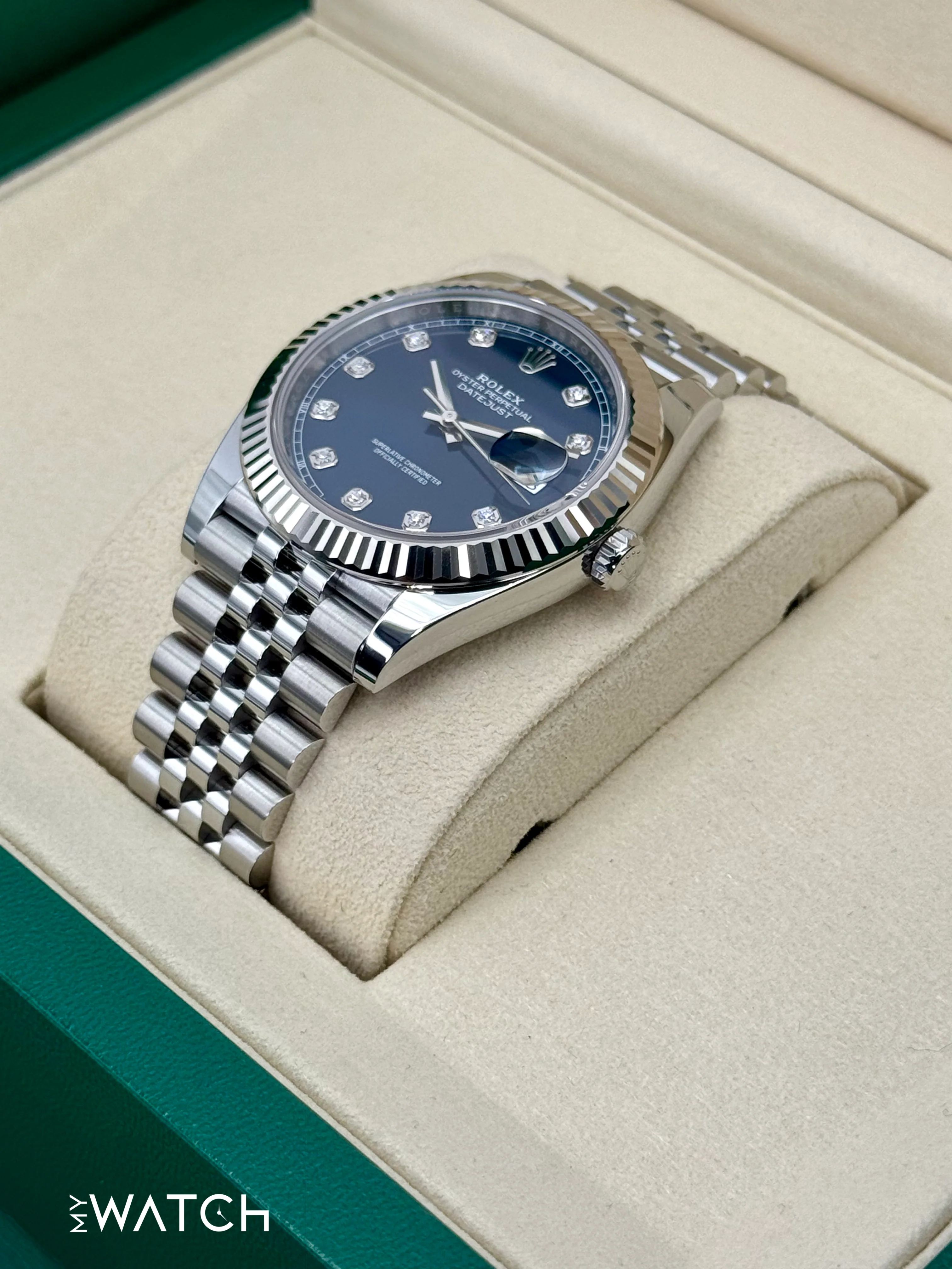 NEW 2026 Rolex Datejust 41mm 126334 Stainless Steel Jubilee Blue Diamond Dial - Image 5