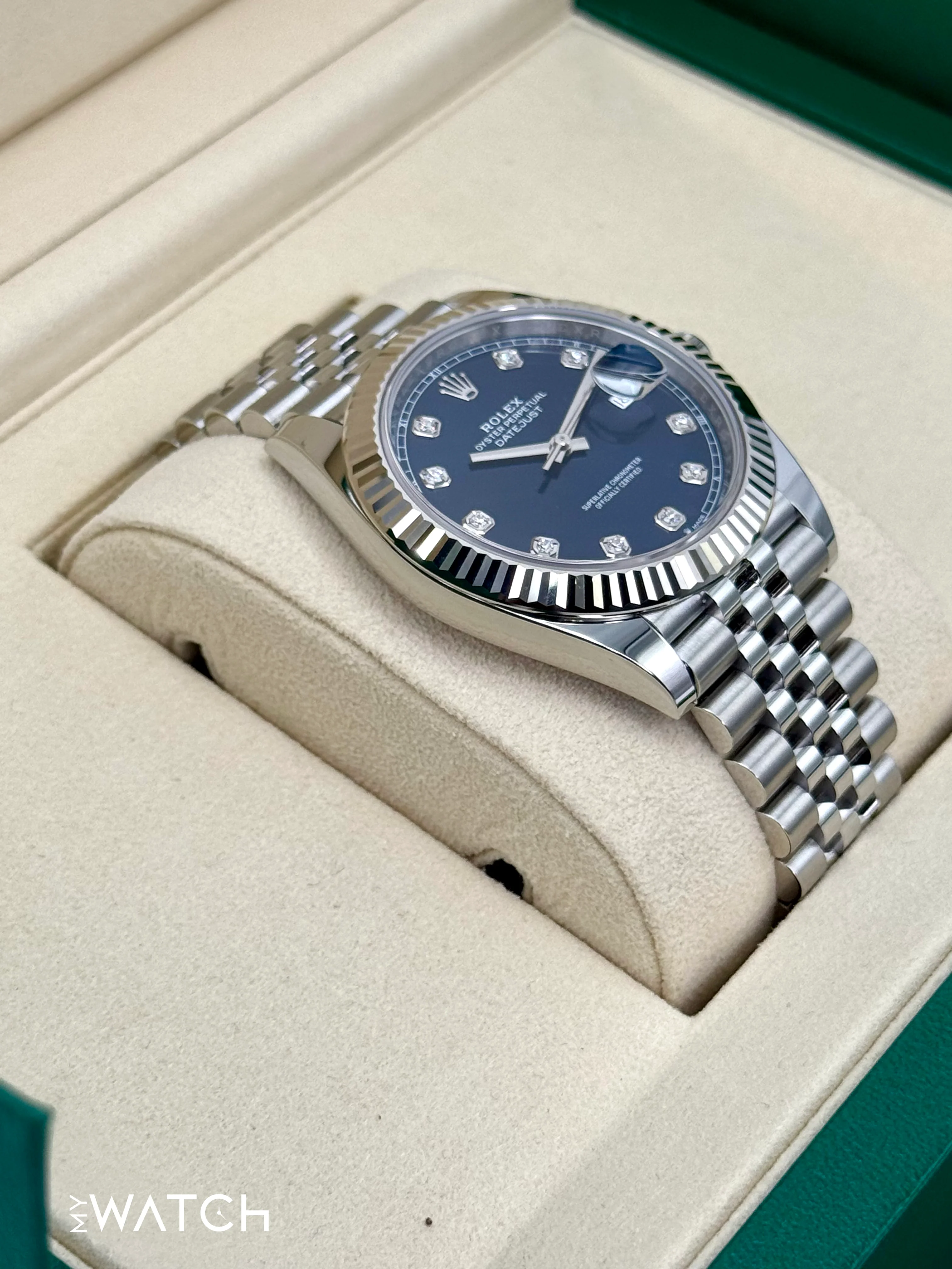 NEW 2026 Rolex Datejust 41mm 126334 Stainless Steel Jubilee Blue Diamond Dial - Image 6