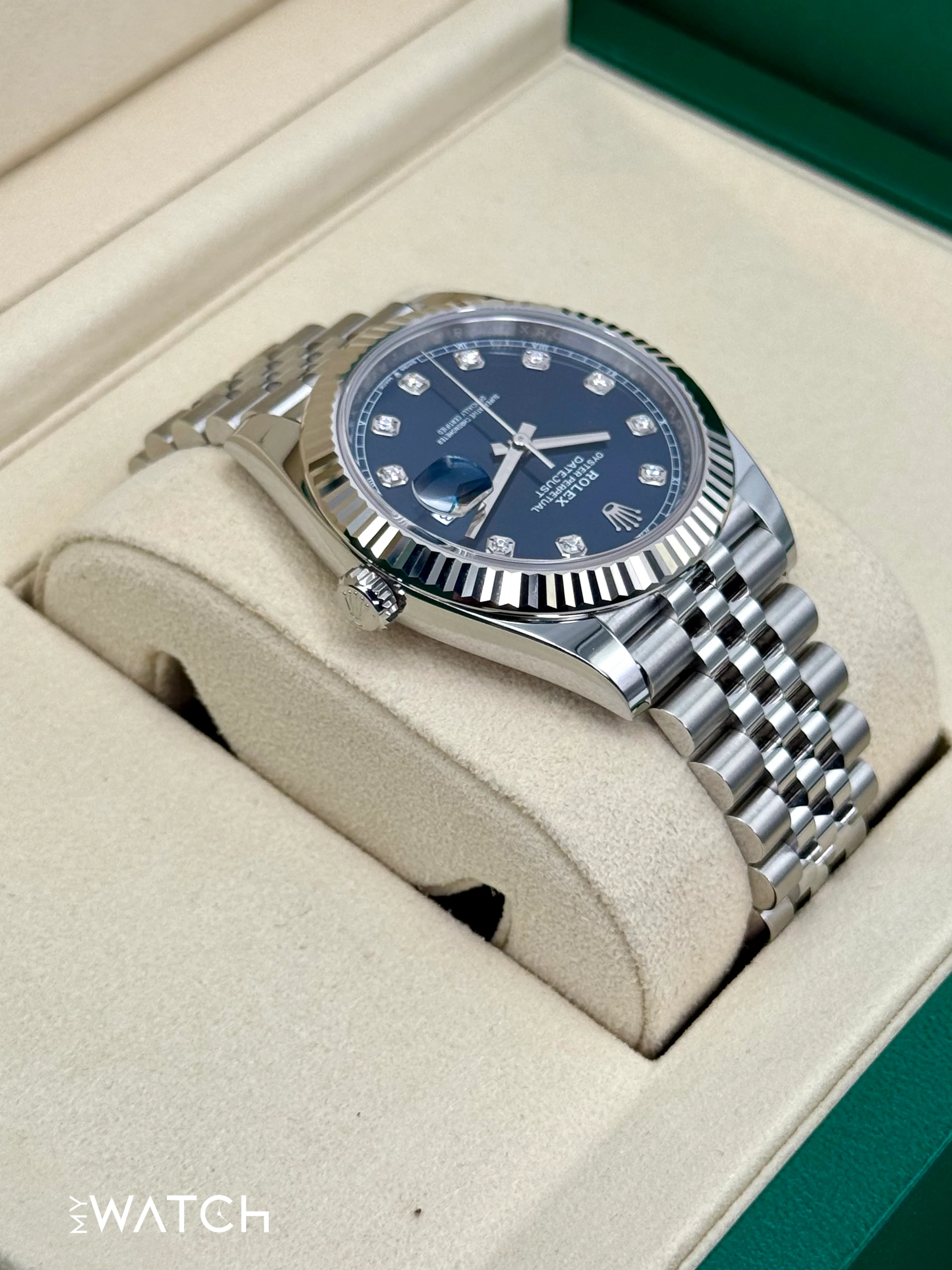 NEW 2026 Rolex Datejust 41mm 126334 Stainless Steel Jubilee Blue Diamond Dial - Image 8