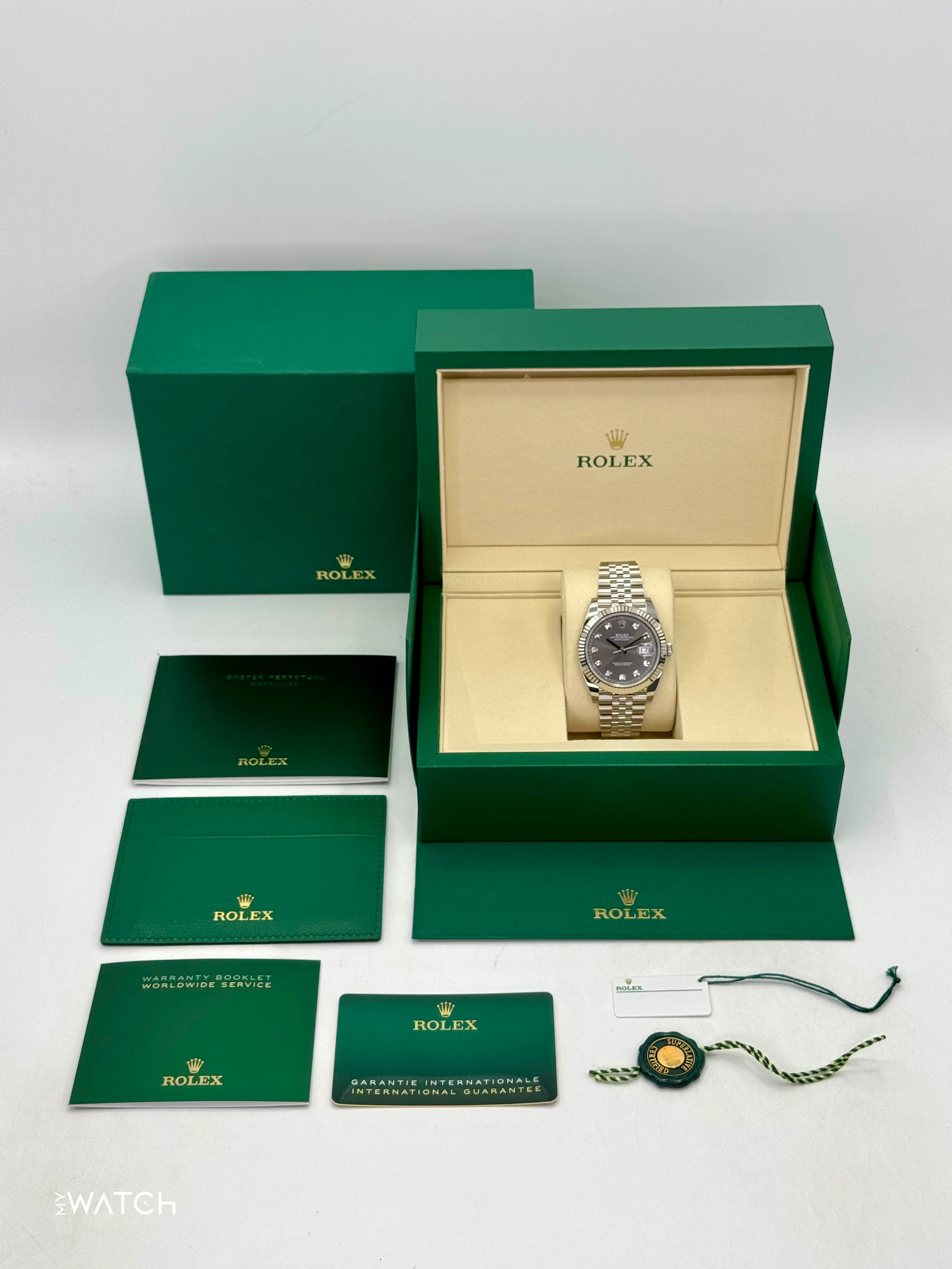 NEW 2026 Rolex Datejust 41mm 126334 Stainless Steel Jubilee Rhodium Diamond Dial - Image 10