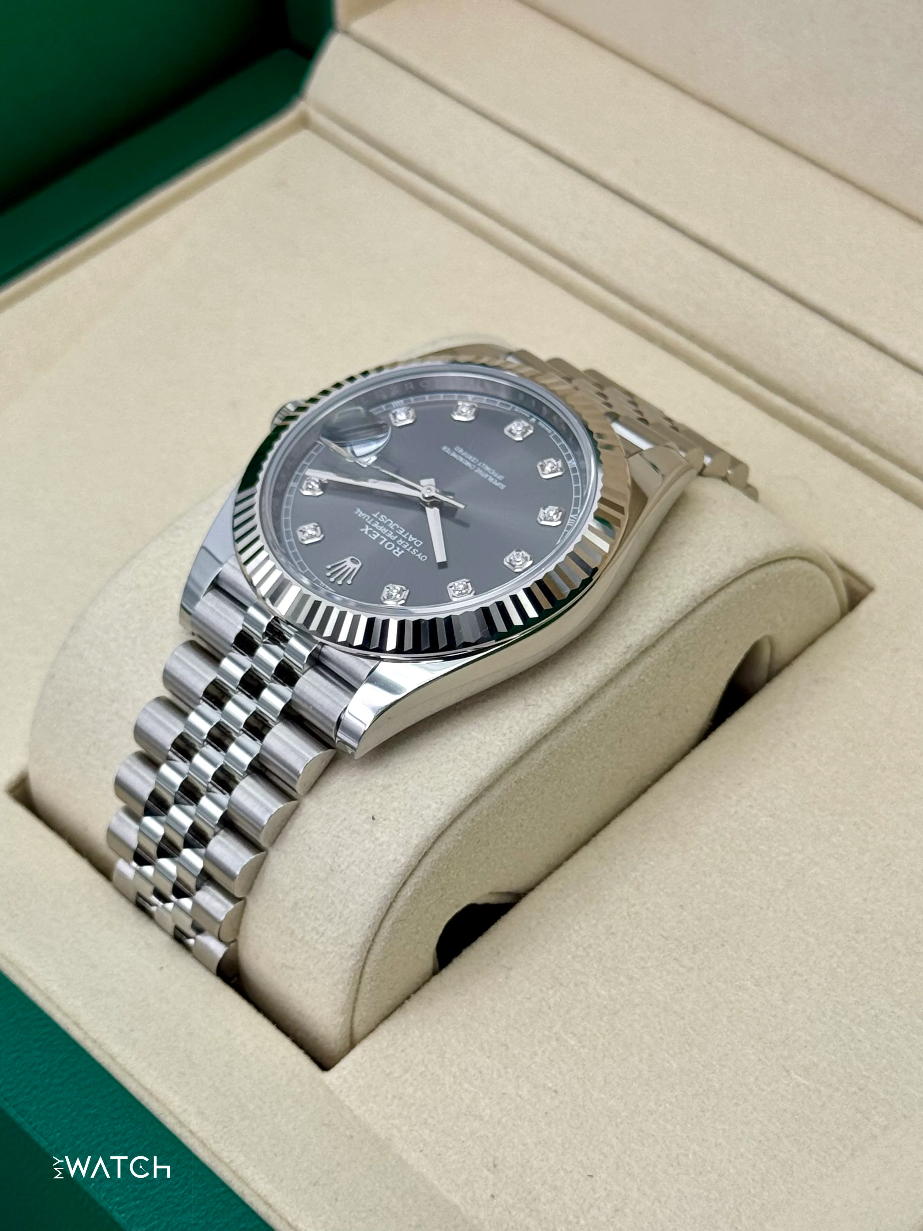 NEW 2026 Rolex Datejust 41mm 126334 Stainless Steel Jubilee Rhodium Diamond Dial - Image 7