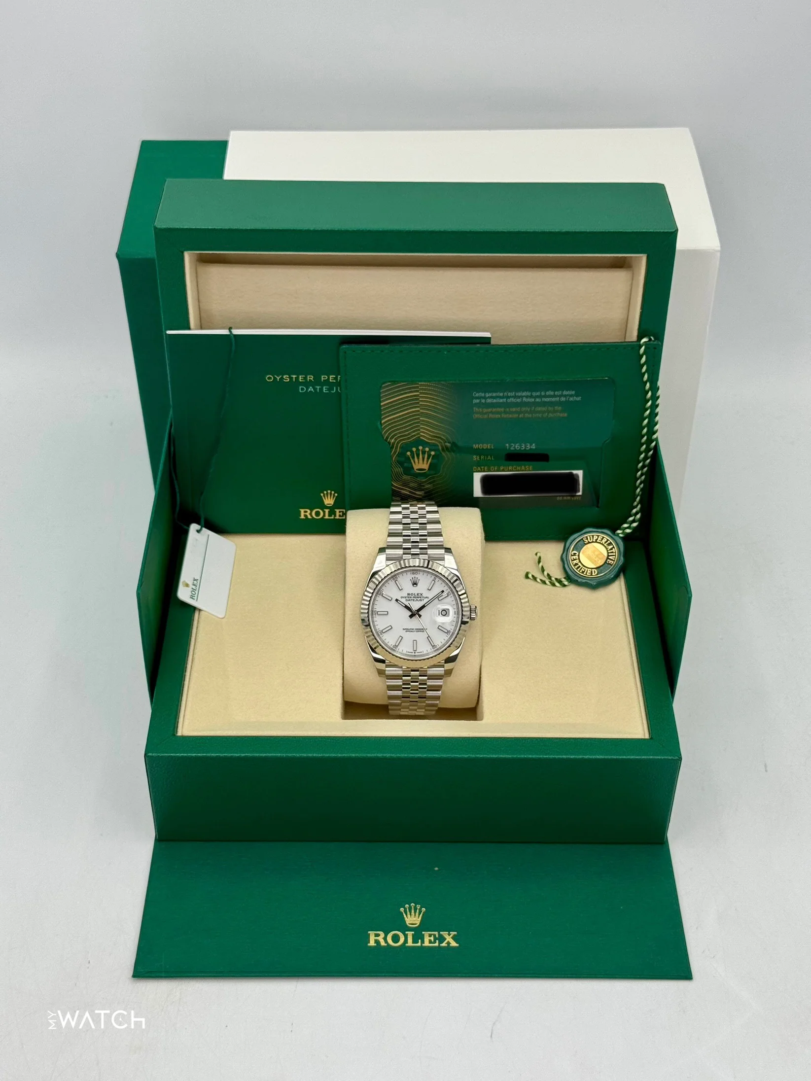 NEW 2026 Rolex Datejust 41mm 126334 Stainless Steel Jubilee White Dial - Image 9