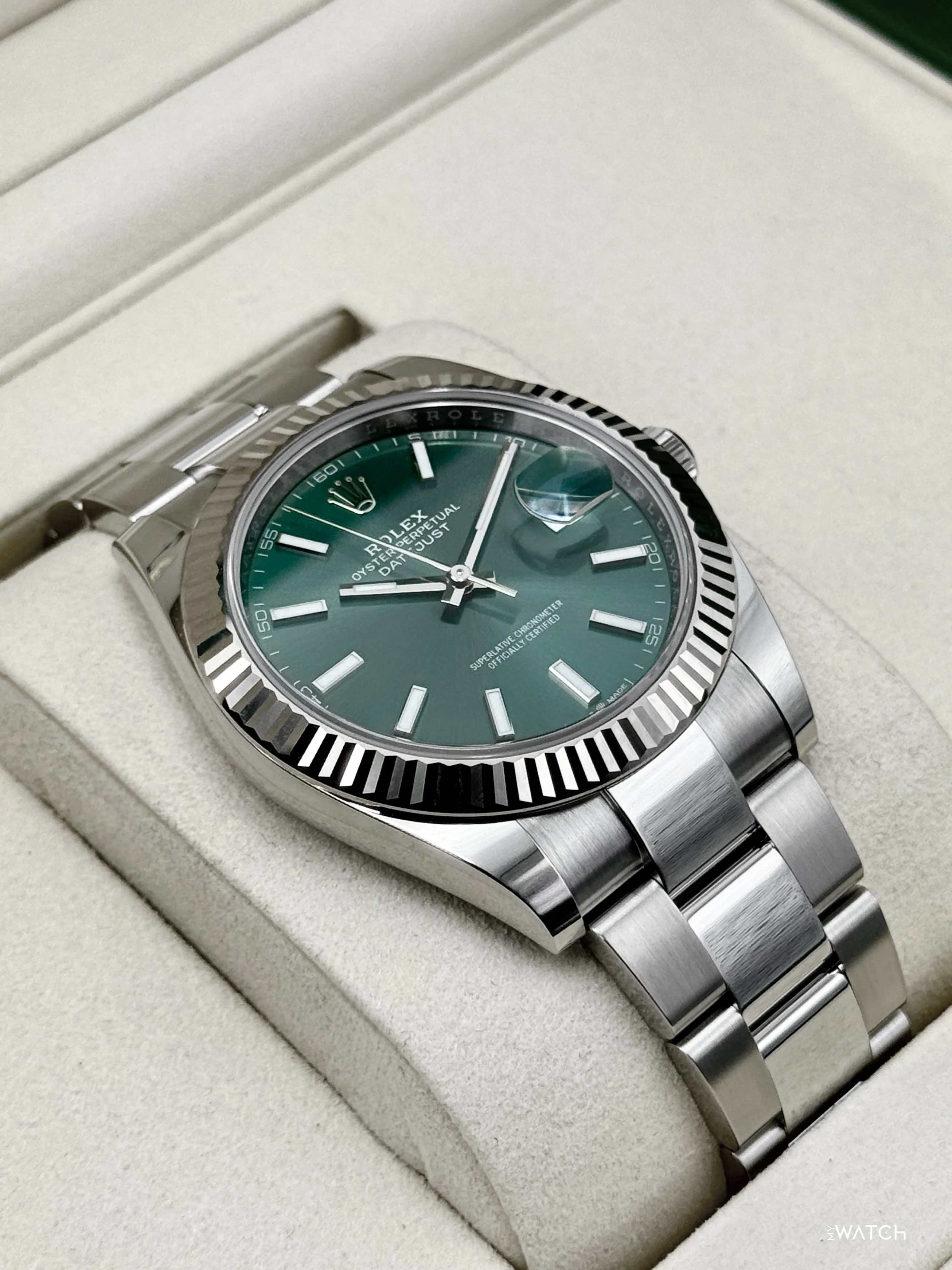 NEW 2026 Rolex Datejust 41mm 126334 Oyster Stainless Steel Green Dial - Image 6