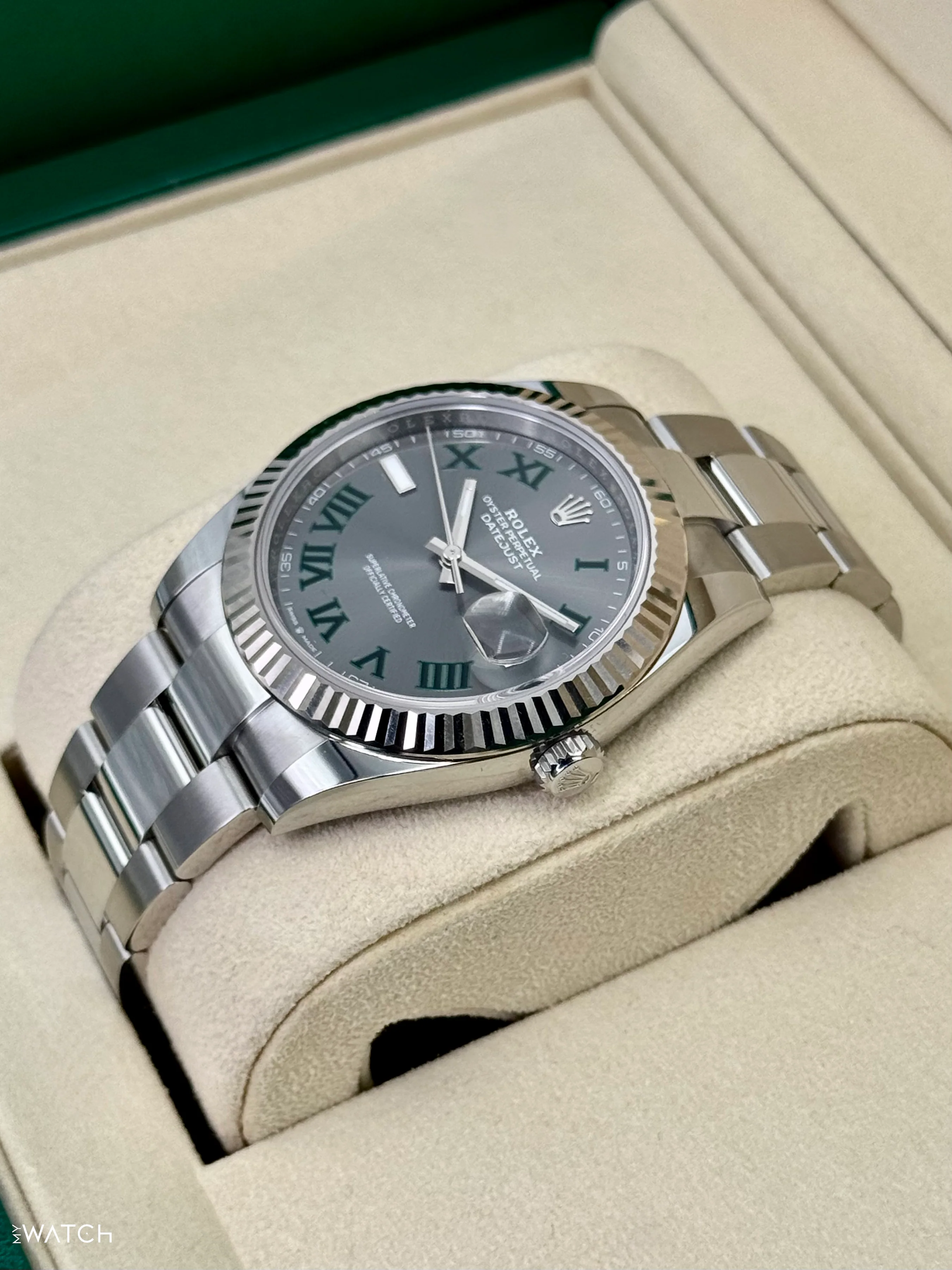 NEW 2026 Rolex Datejust 41mm 126334 Stainless Steel Oyster Wimbledon Dial - Image 5
