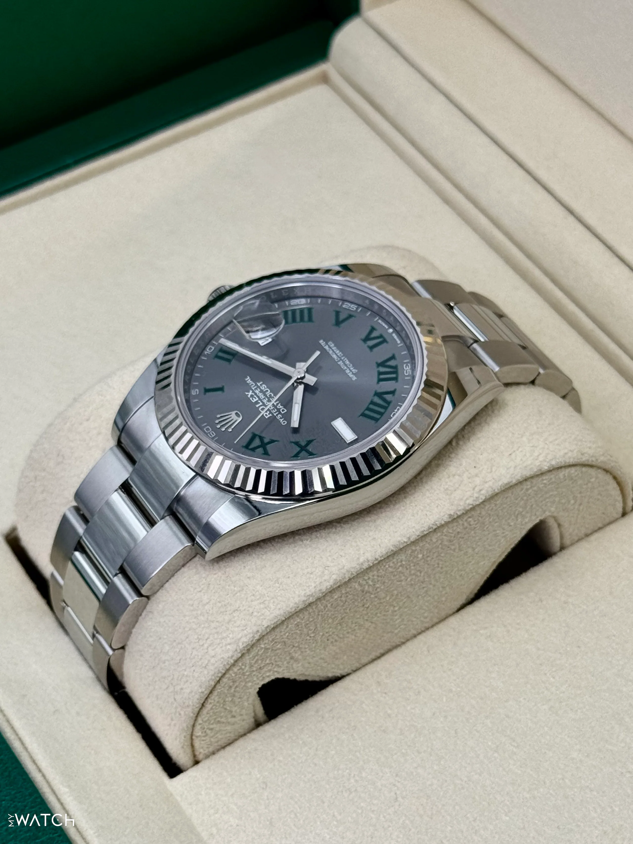 NEW 2026 Rolex Datejust 41mm 126334 Stainless Steel Oyster Wimbledon Dial - Image 7