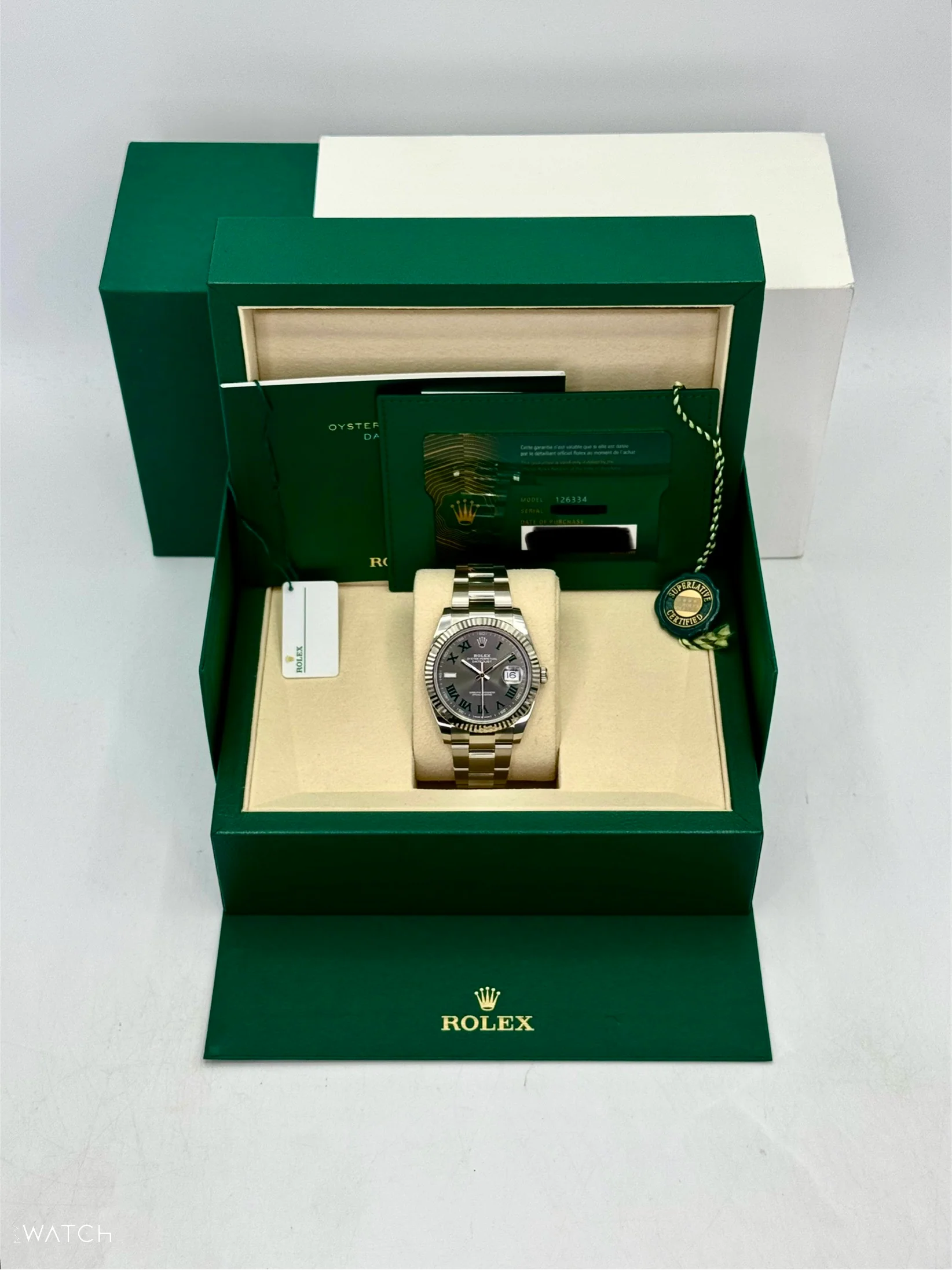 NEW 2026 Rolex Datejust 41mm 126334 Stainless Steel Oyster Wimbledon Dial - Image 9
