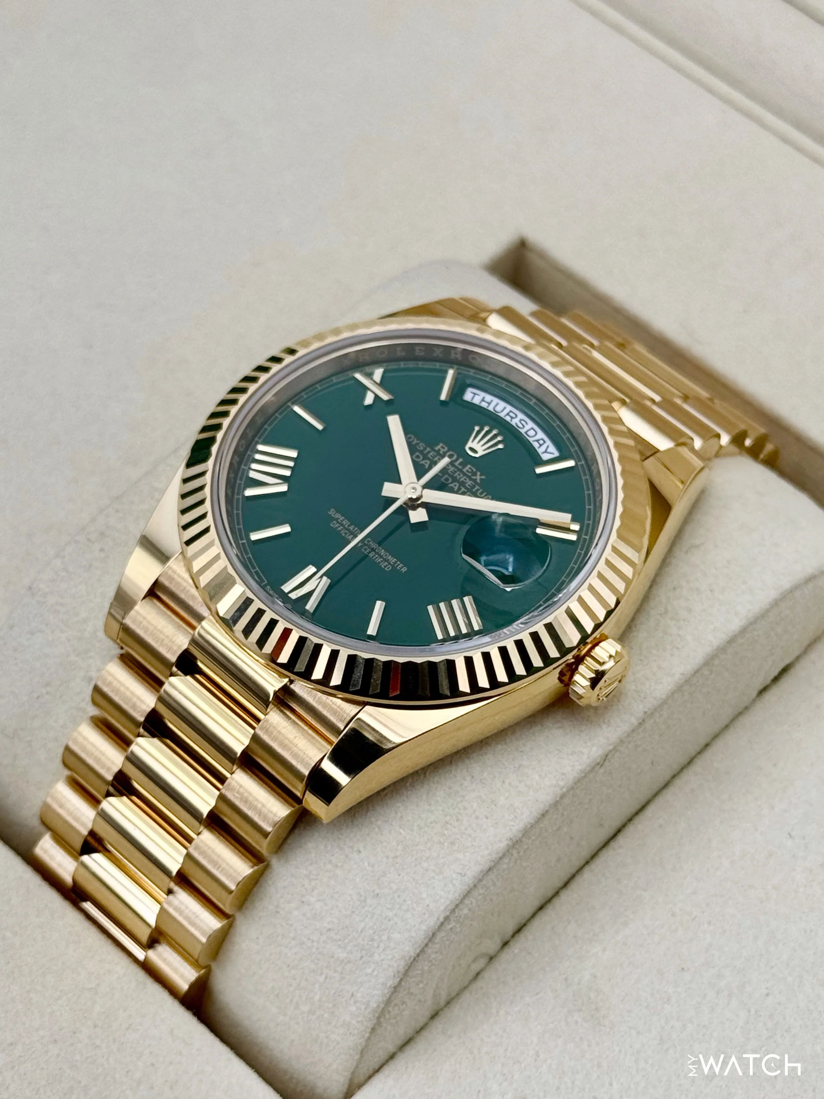 NEW 2026 Rolex Day-Date 40mm 228238 Presidential Green Dial - Image 5