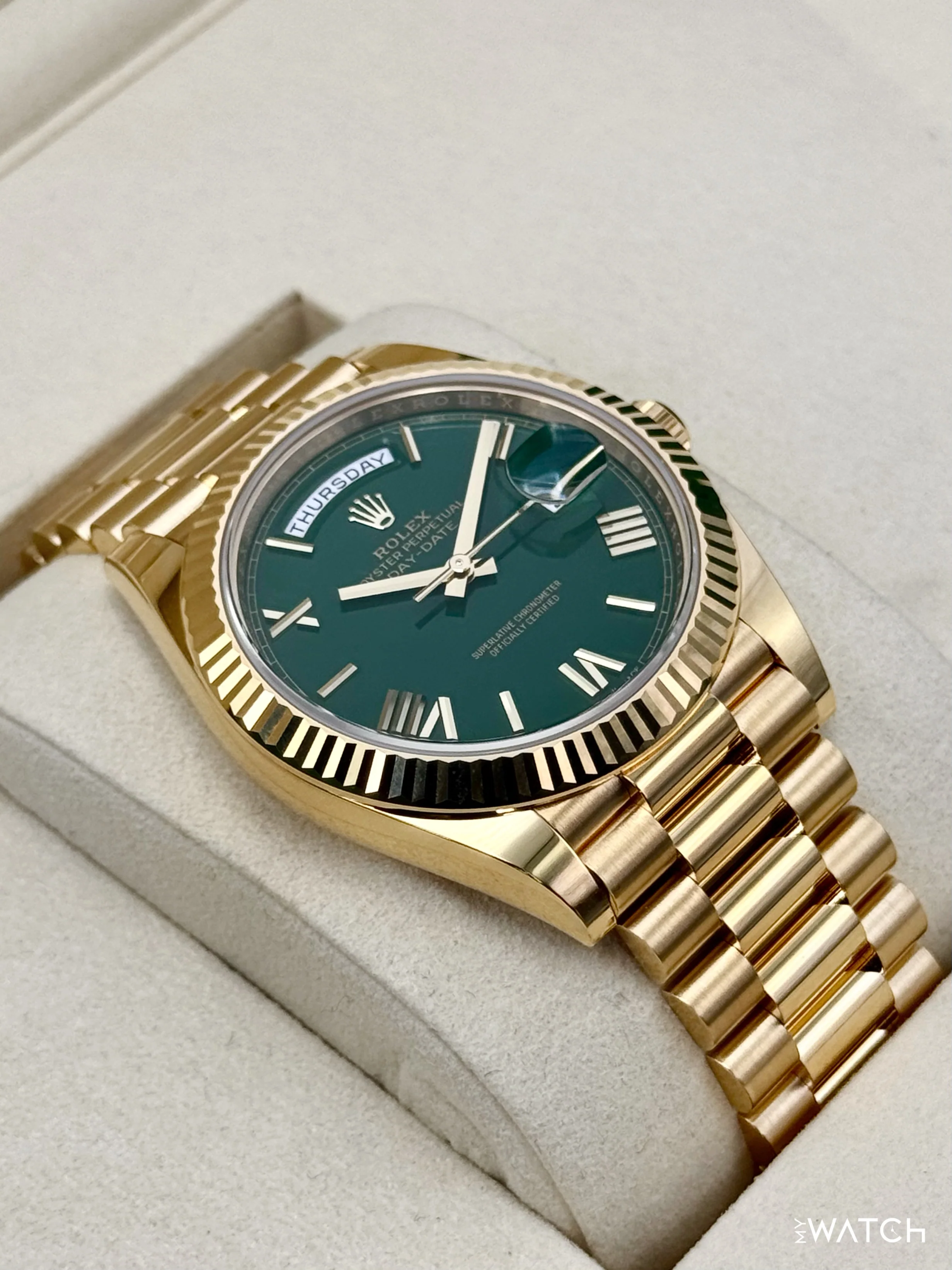 NEW 2026 Rolex Day-Date 40mm 228238 Presidential Green Dial - Image 6