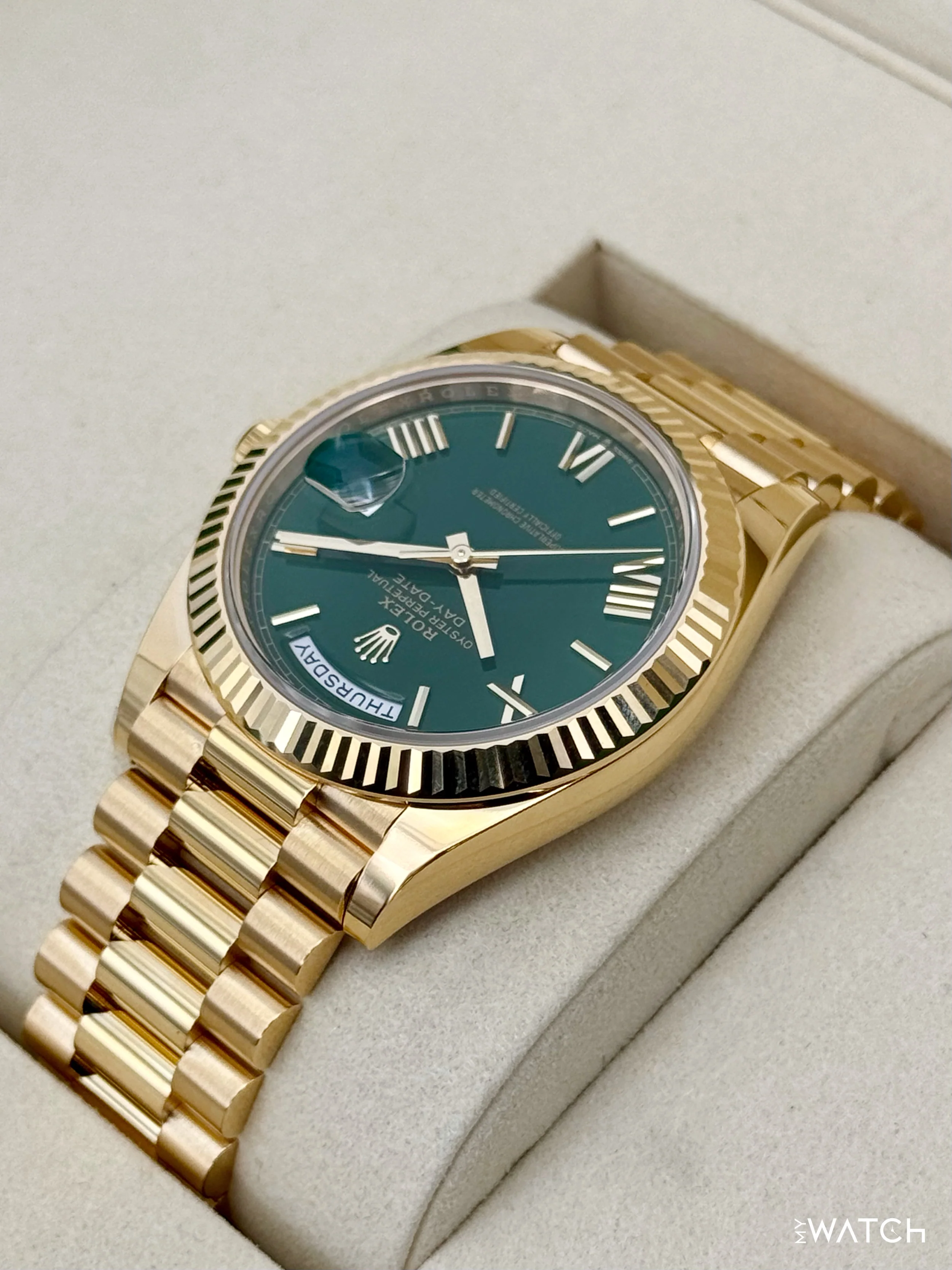 NEW 2026 Rolex Day-Date 40mm 228238 Presidential Green Dial - Image 7