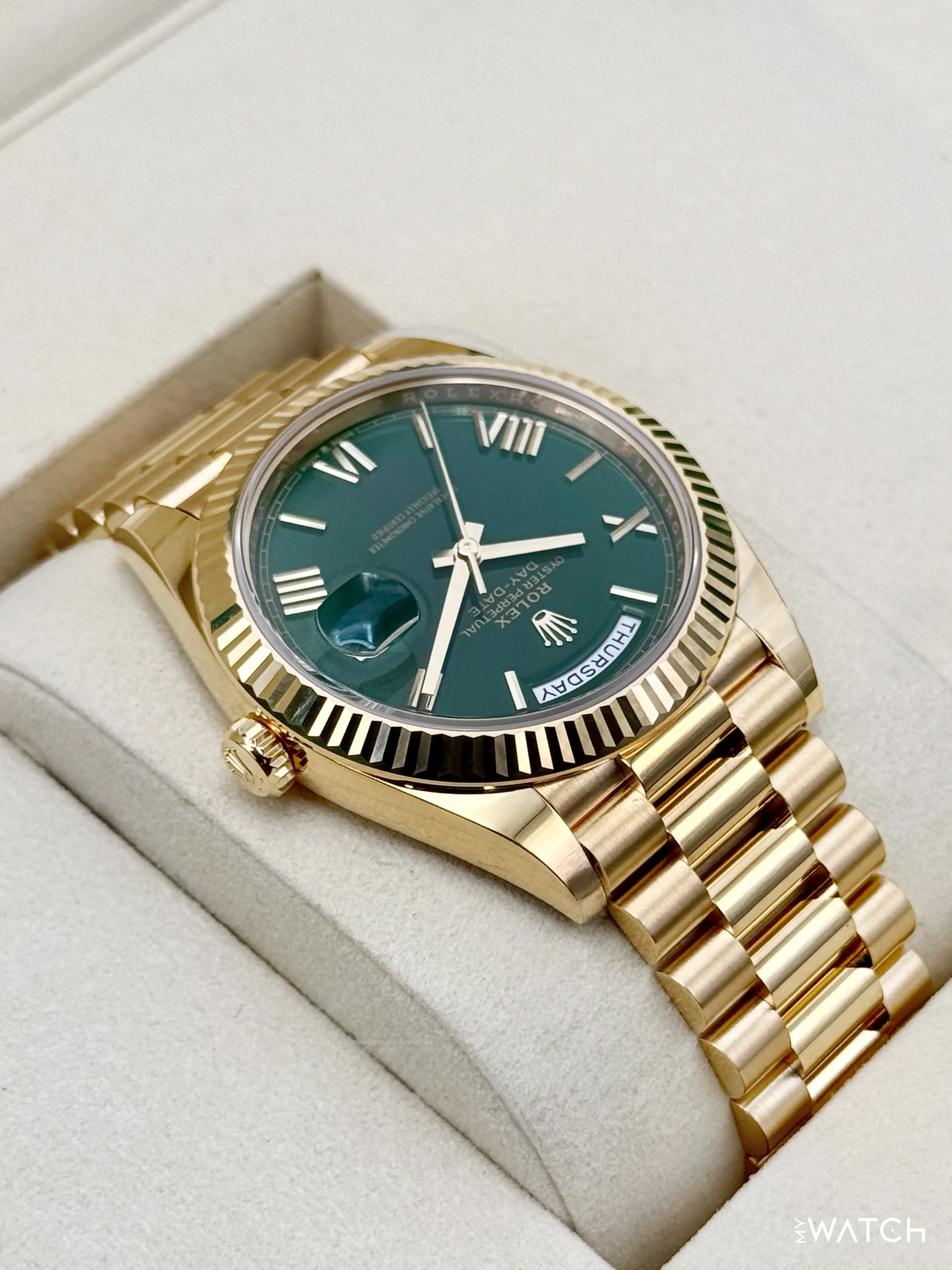 NEW 2026 Rolex Day-Date 40mm 228238 Presidential Green Dial - Image 8