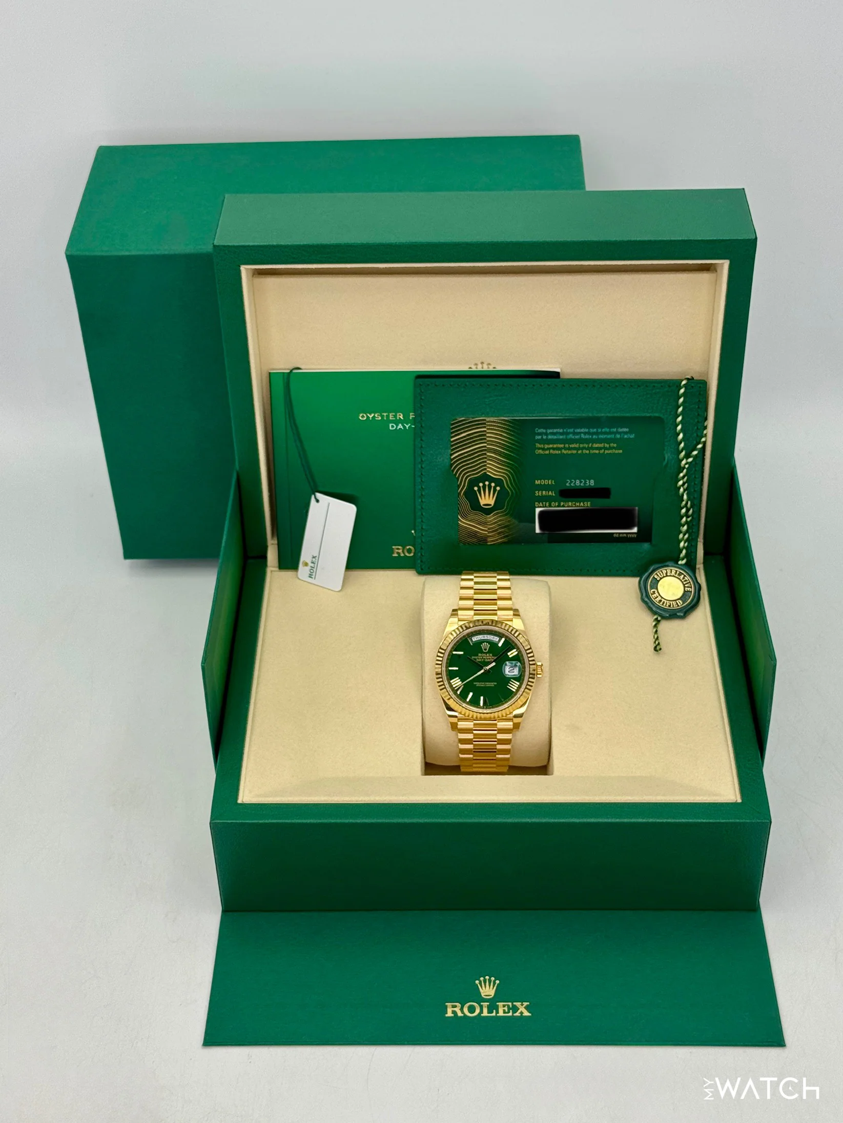 NEW 2026 Rolex Day-Date 40mm 228238 Presidential Green Dial - Image 9