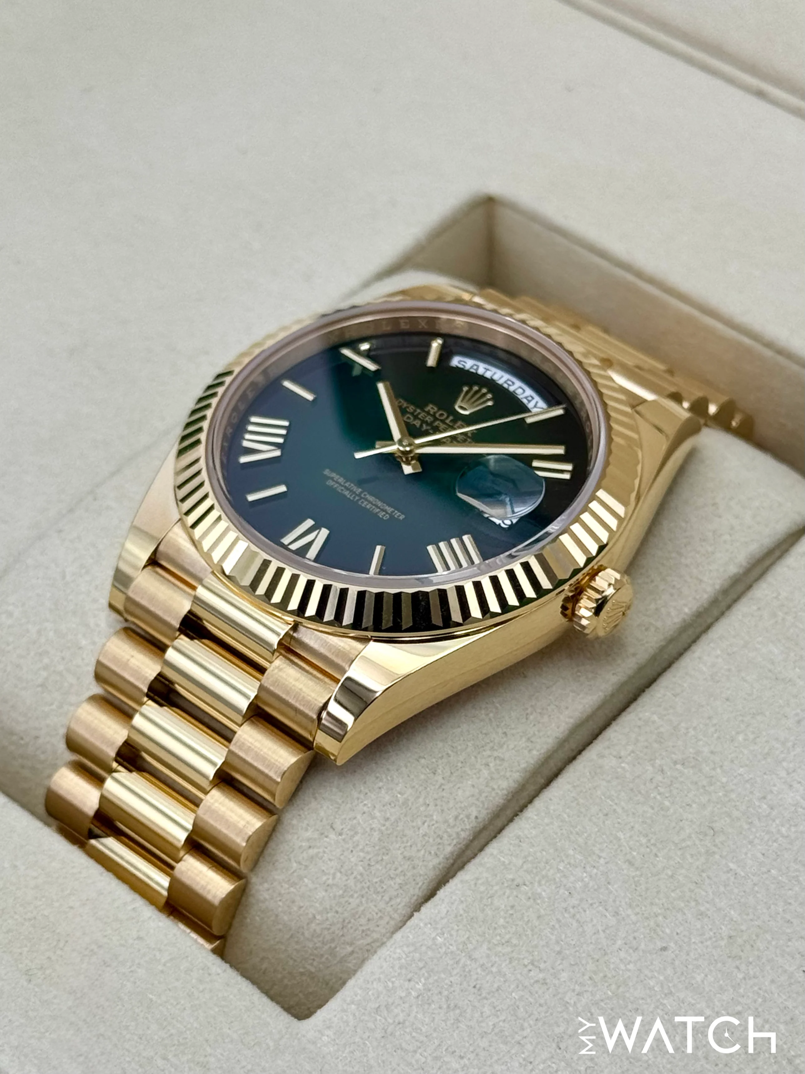 NEW 2026 Rolex Day-Date 40mm 228238 Presidential Green Ombre Dial - Image 5