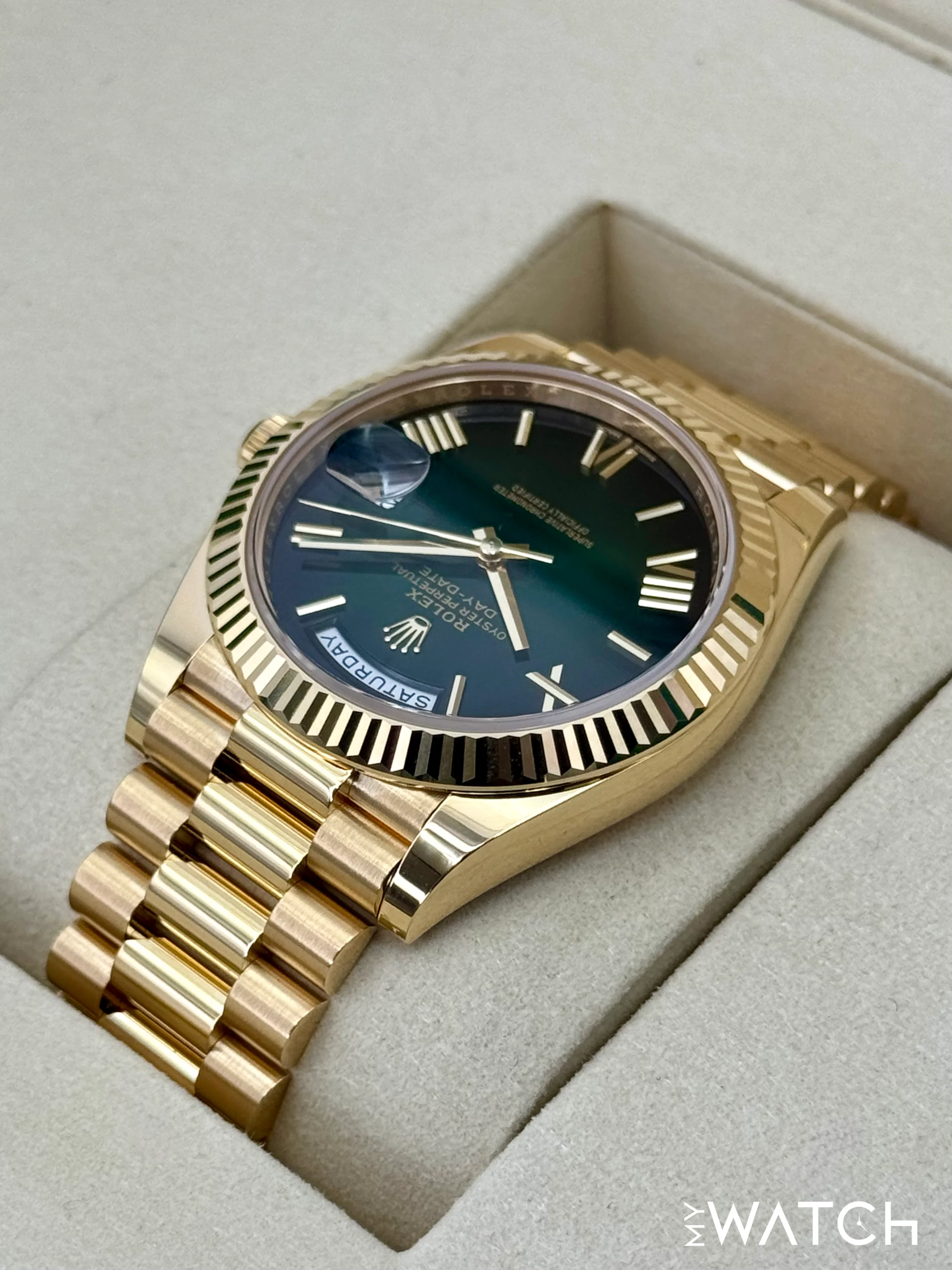 NEW 2026 Rolex Day-Date 40mm 228238 Presidential Green Ombre Dial - Image 7
