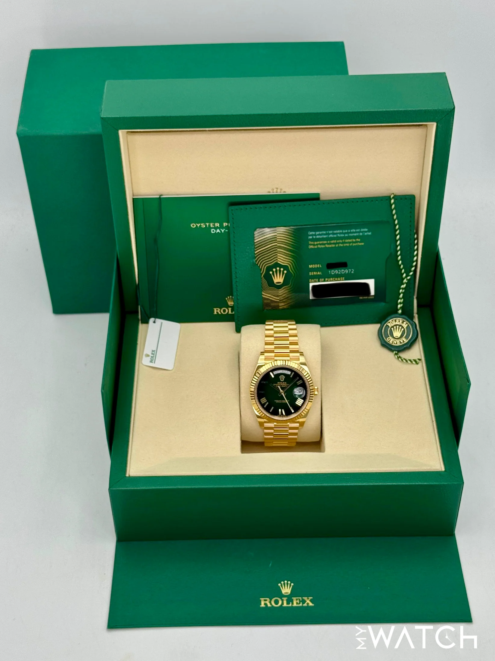 NEW 2026 Rolex Day-Date 40mm 228238 Presidential Green Ombre Dial - Image 9