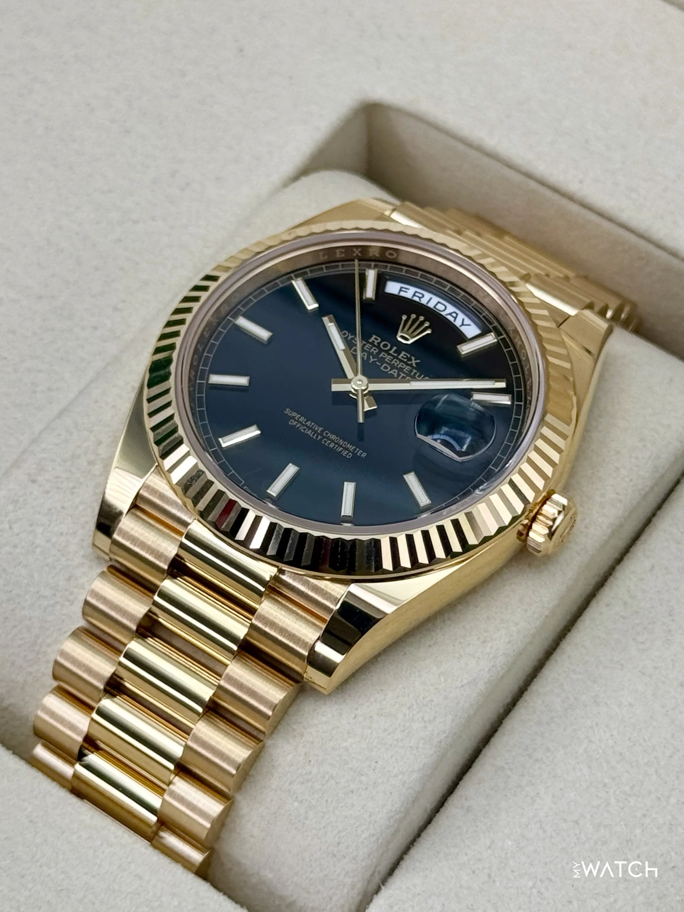 NEW 2026 Rolex Day-Date 40mm 228238 Yellow Gold Black Dial - Image 5