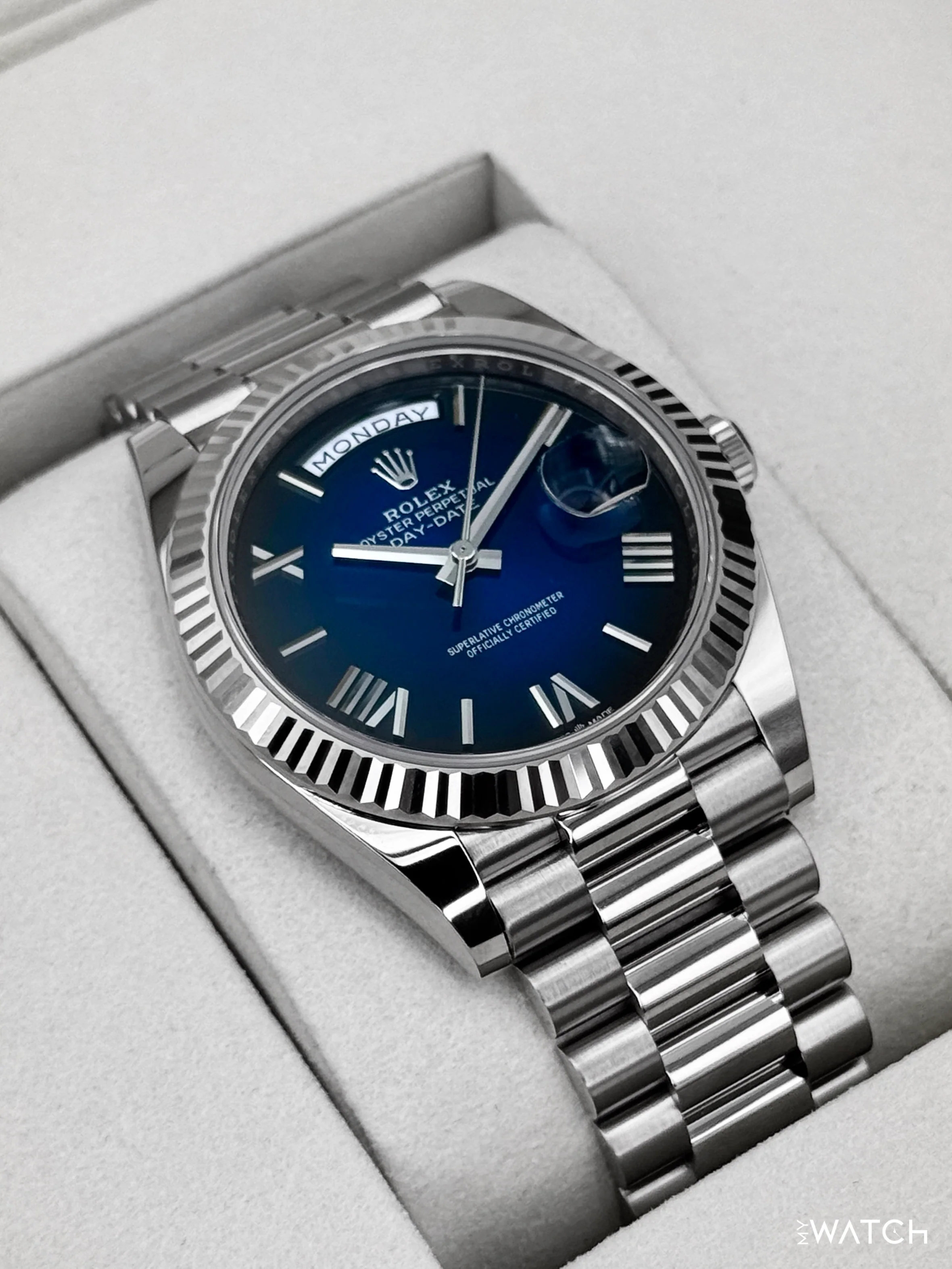 NEW 2026 Rolex Day-Date 40mm 228239 Presidential Blue Ombre Dial - Image 6