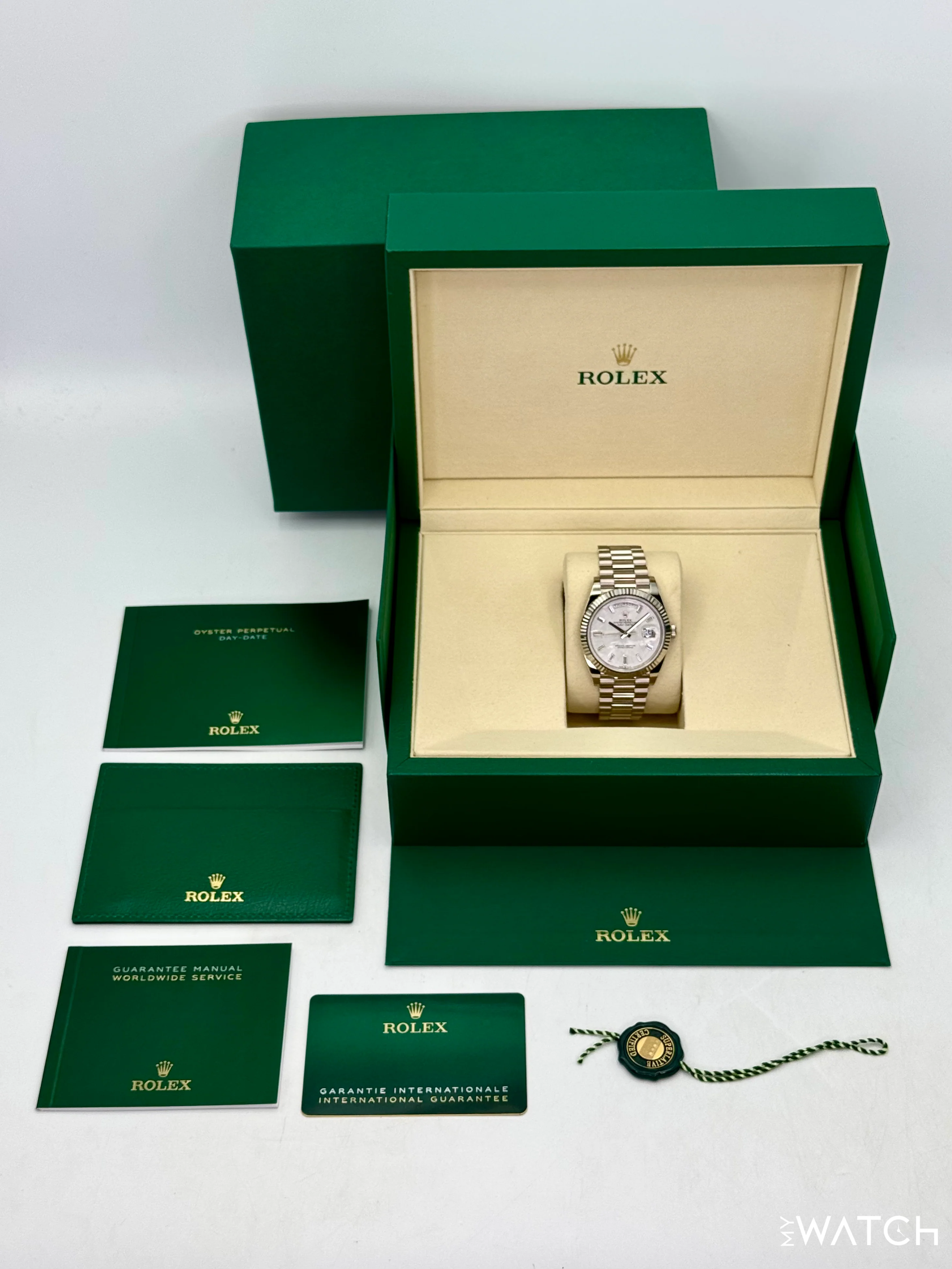 NEW 2026 Rolex Day-Date 40mm 228239 Presidential White Gold Meteorite Diamond Dial - Image 10