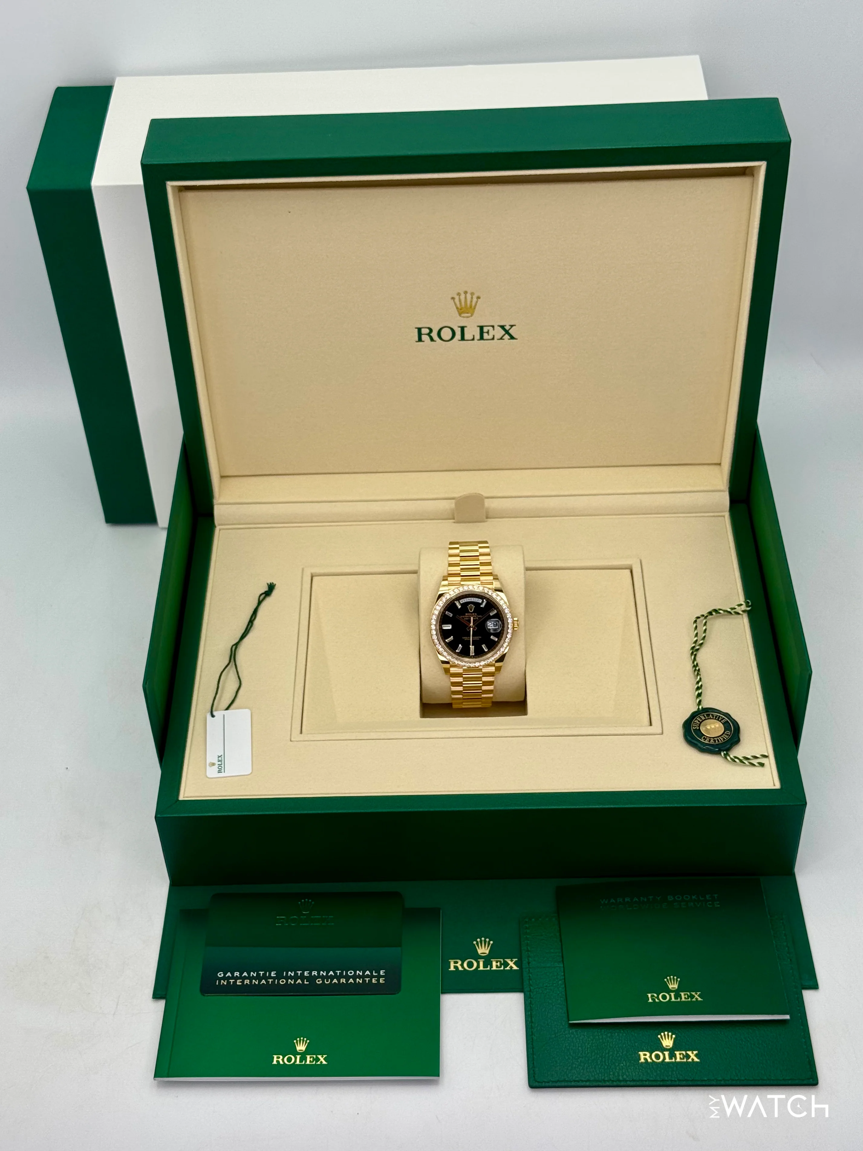 NEW 2026 Rolex Day-Date 40mm 228348RBR Black Diamond Baguette Dial - Image 10