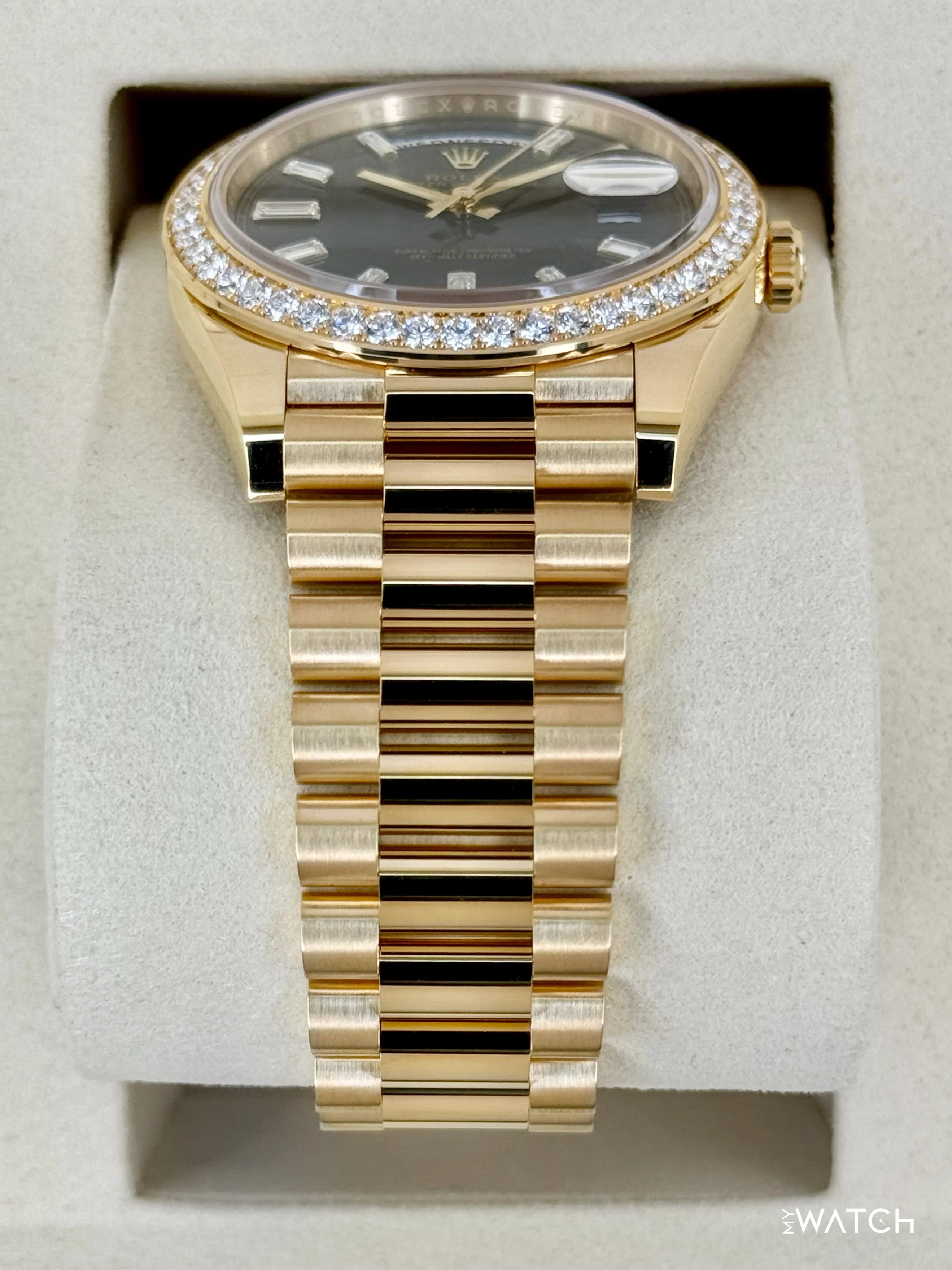 NEW 2026 Rolex Day-Date 40mm 228348RBR Black Diamond Baguette Dial - Image 3