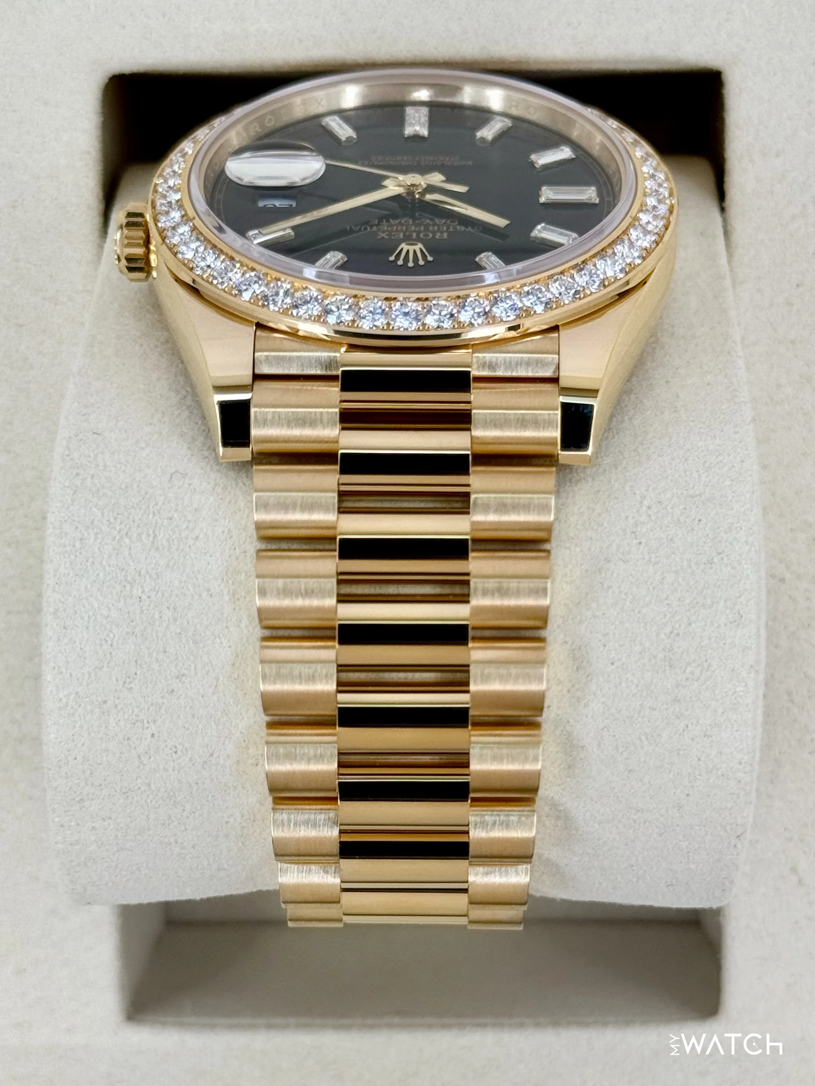 NEW 2026 Rolex Day-Date 40mm 228348RBR Black Diamond Baguette Dial - Image 4