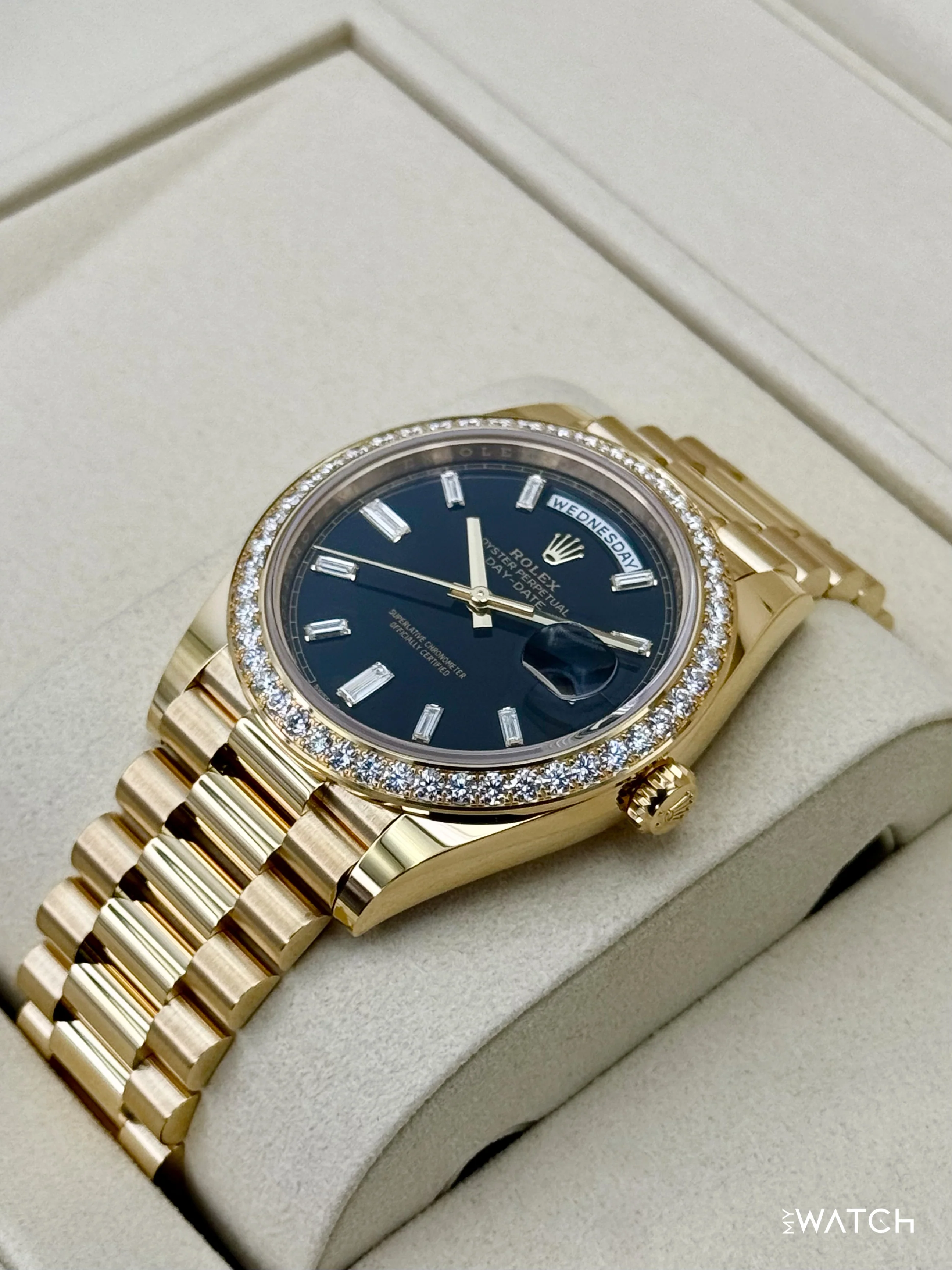 NEW 2026 Rolex Day-Date 40mm 228348RBR Black Diamond Baguette Dial - Image 5
