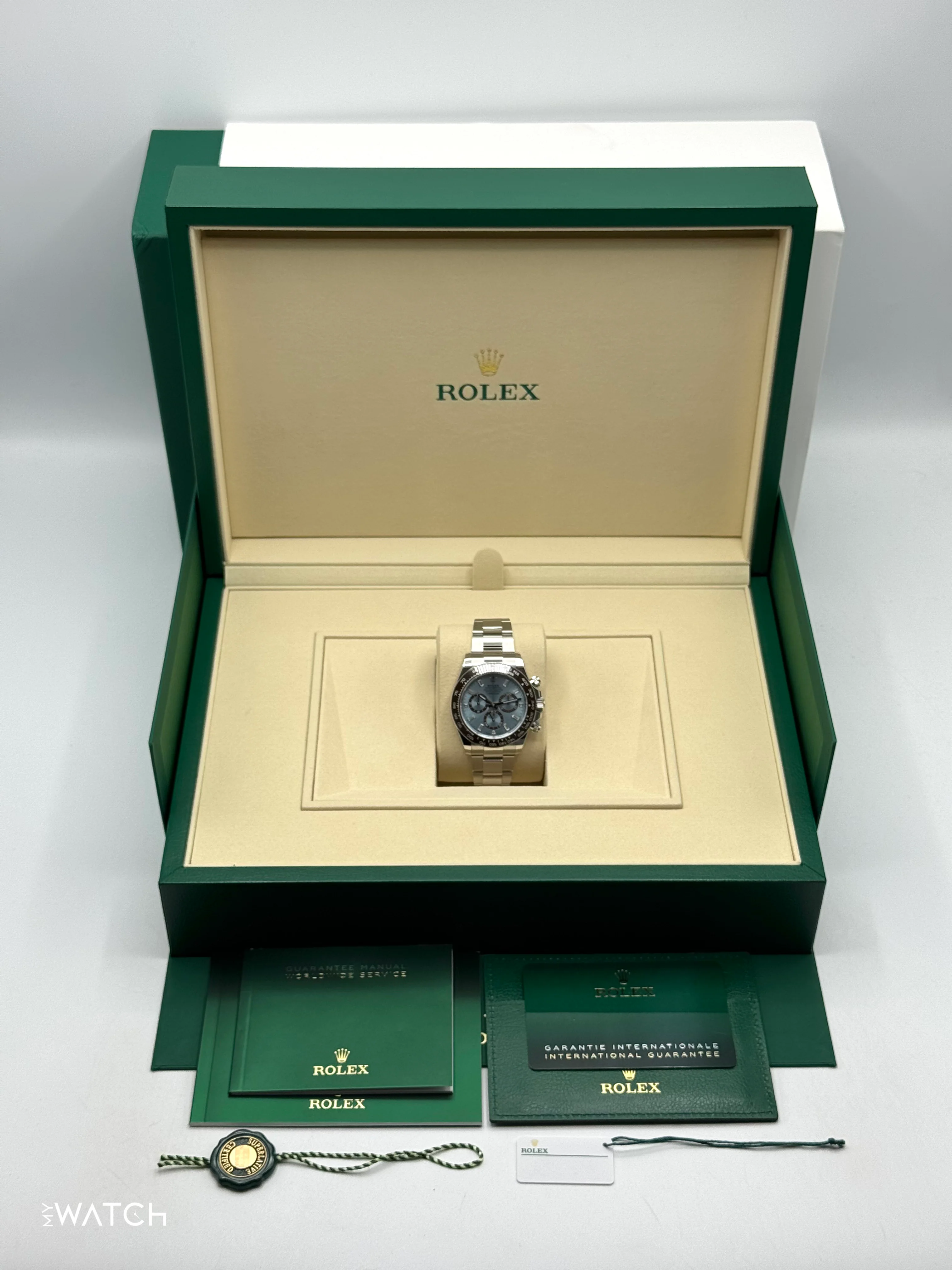 NEW 2026 Rolex Daytona 40mm 126506 Platinum Ice Blue Diamond Baguette Dial - Image 10