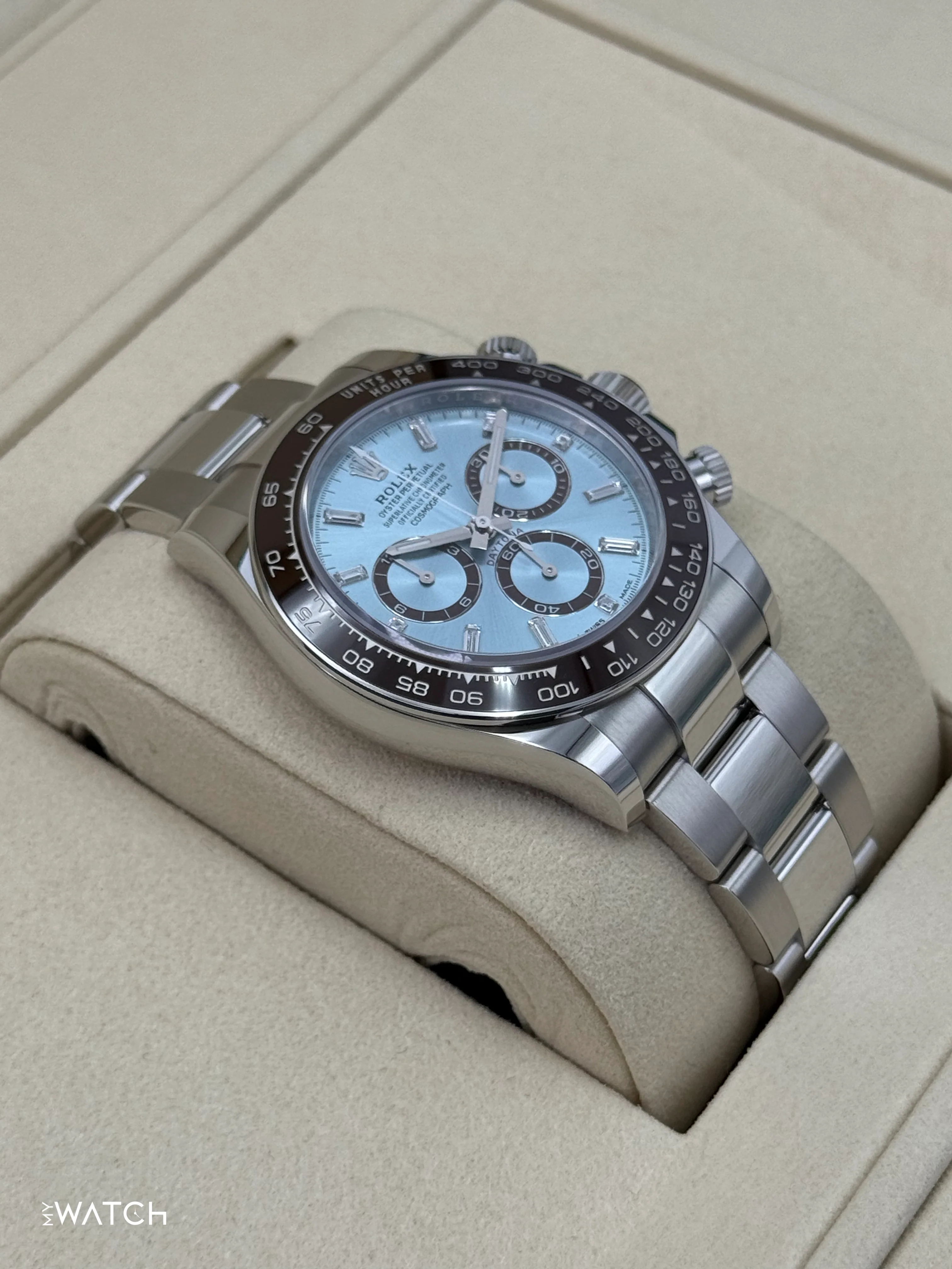 NEW 2026 Rolex Daytona 40mm 126506 Platinum Ice Blue Diamond Baguette Dial - Image 6