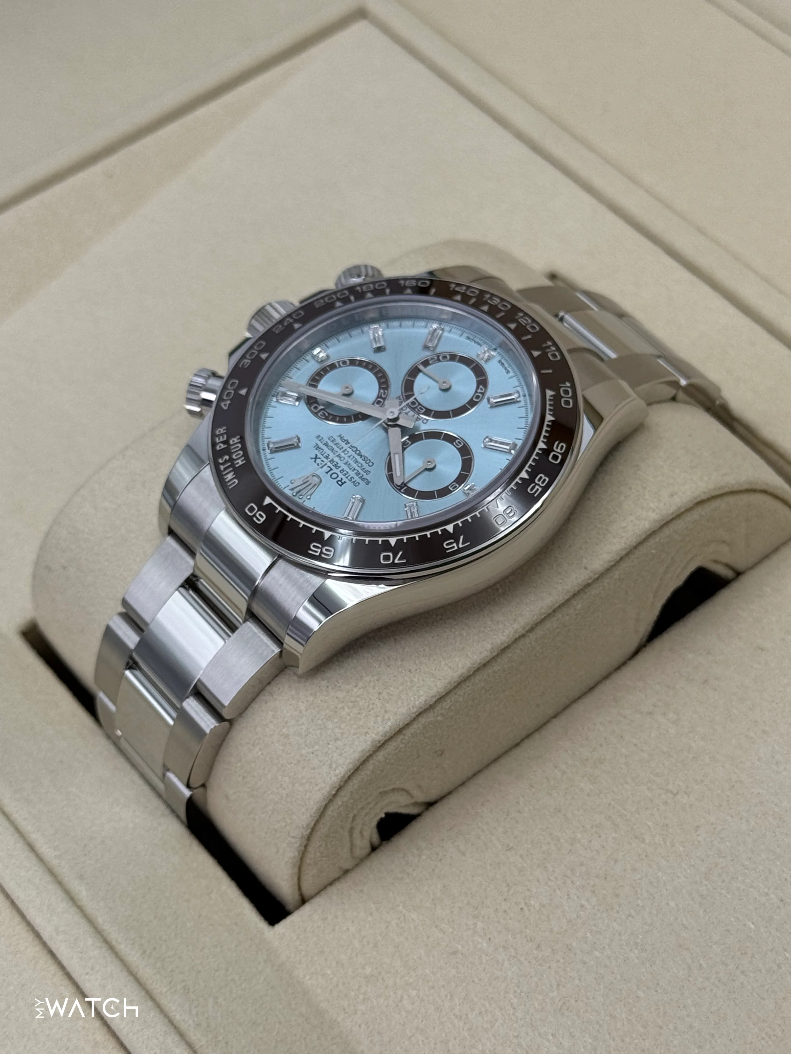 NEW 2026 Rolex Daytona 40mm 126506 Platinum Ice Blue Diamond Baguette Dial - Image 7