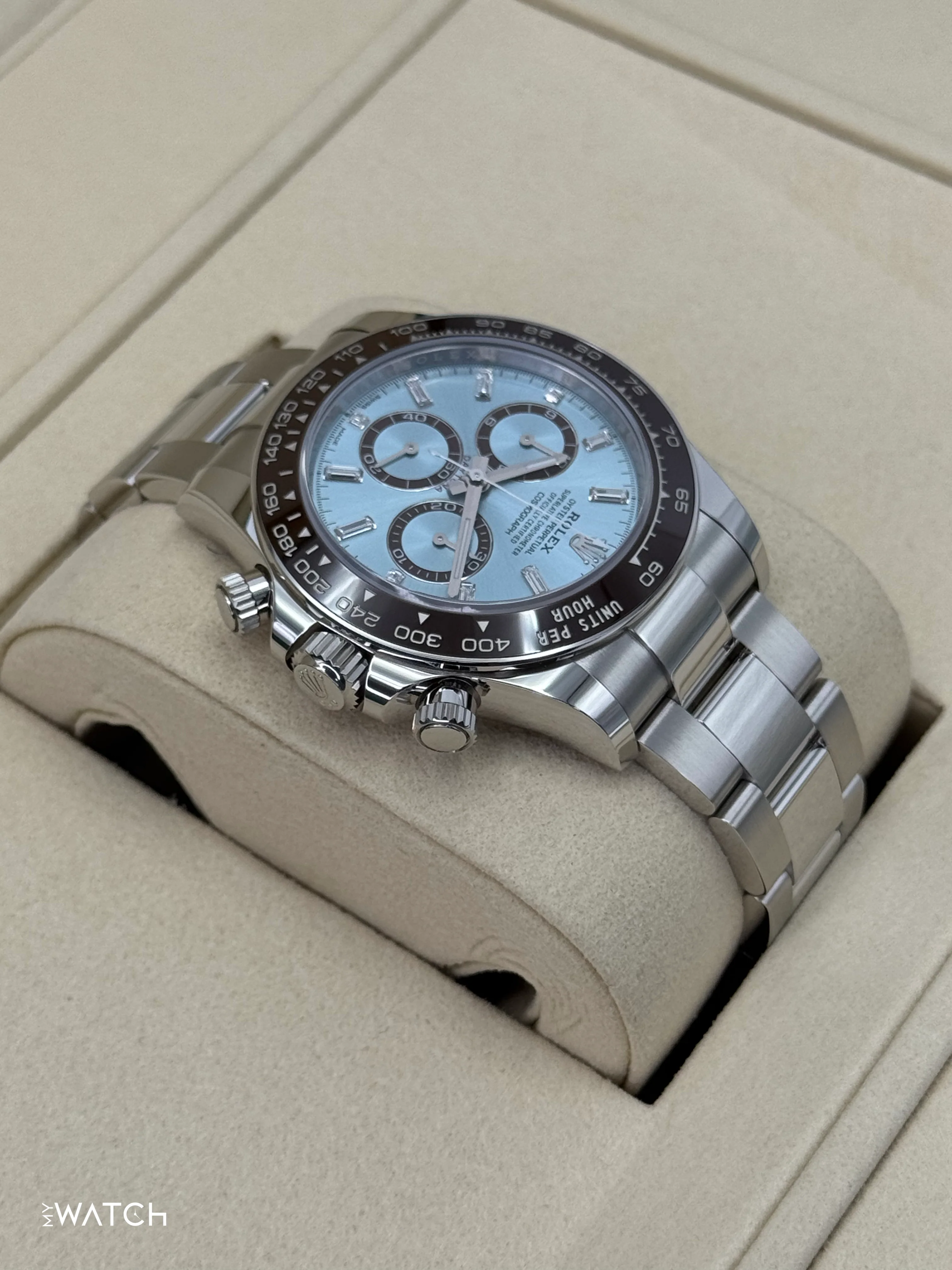 NEW 2026 Rolex Daytona 40mm 126506 Platinum Ice Blue Diamond Baguette Dial - Image 8