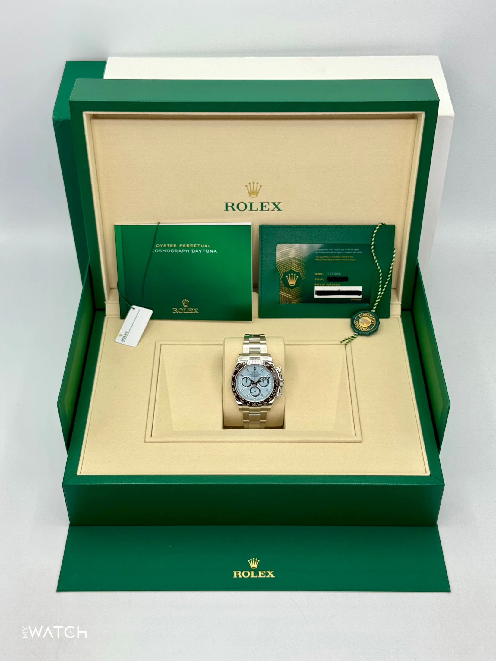 NEW 2026 Rolex Daytona 40mm 126506 Platinum Ice Blue Diamond Baguette Dial - Image 9