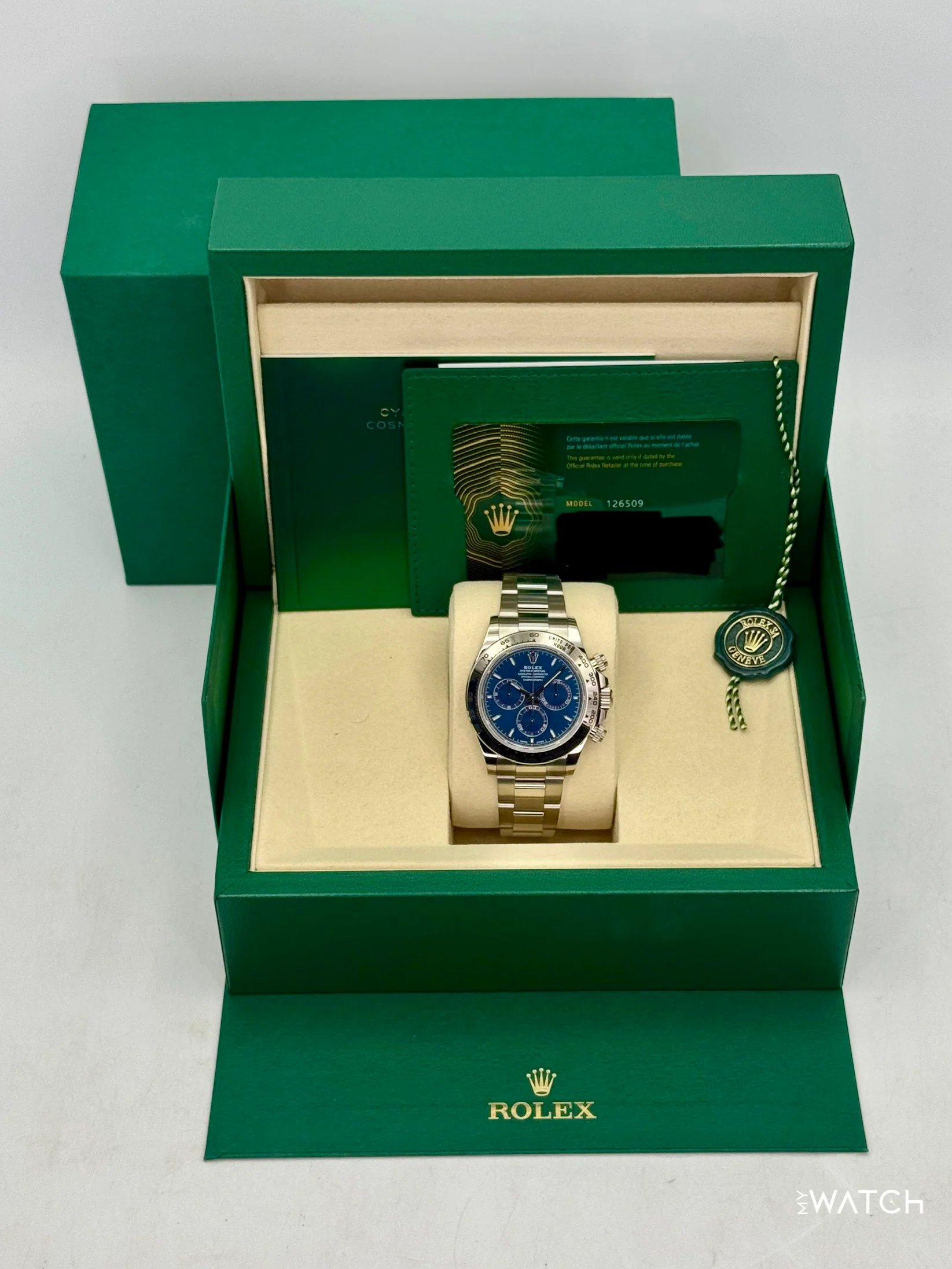 NEW 2026 Rolex Daytona 40mm 126509 White Gold Blue Dial - Image 9
