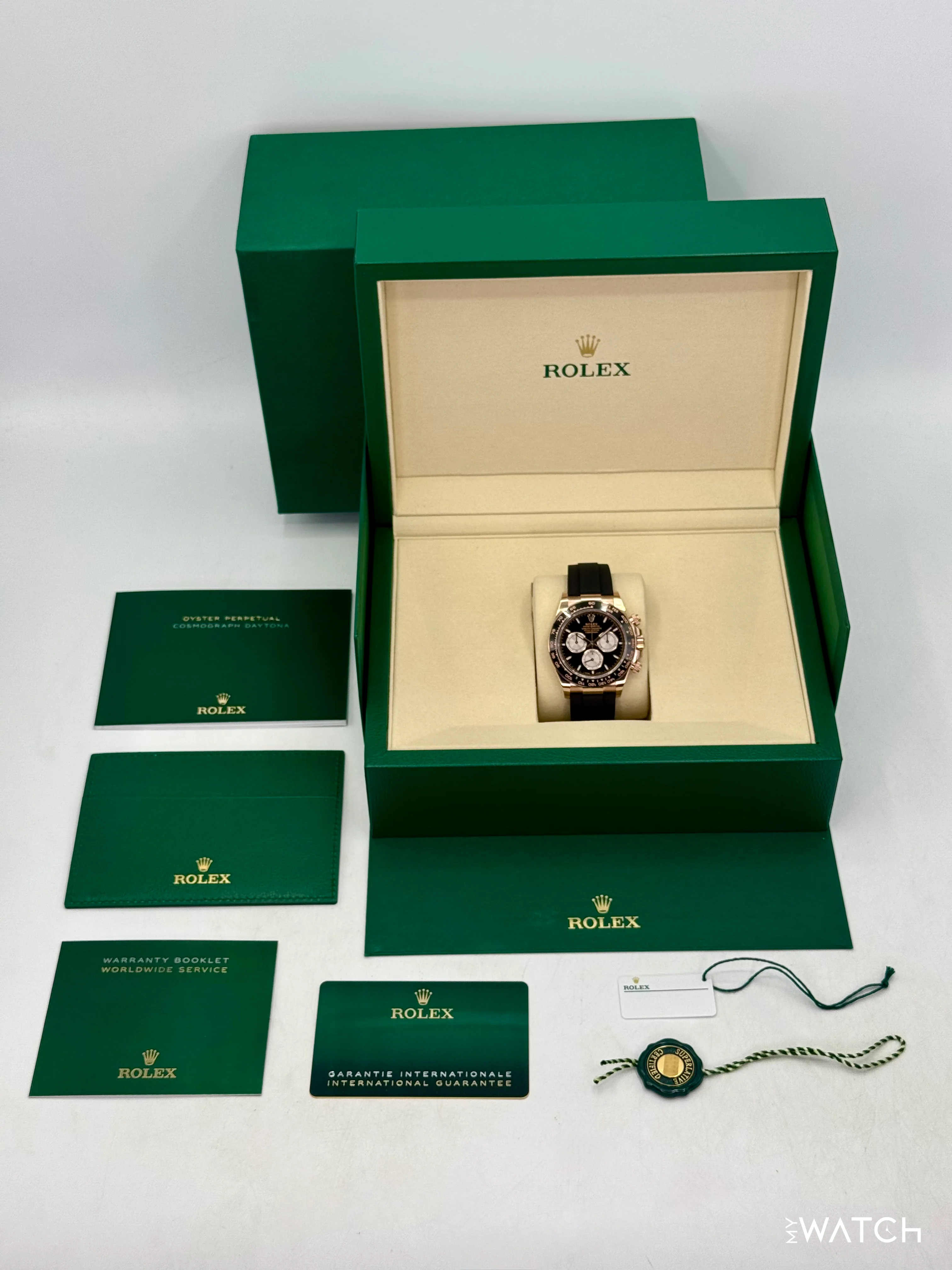 NEW 2026 Rolex Daytona 40mm 126515LN Rose Gold Oysterflex Black Dial - Image 10