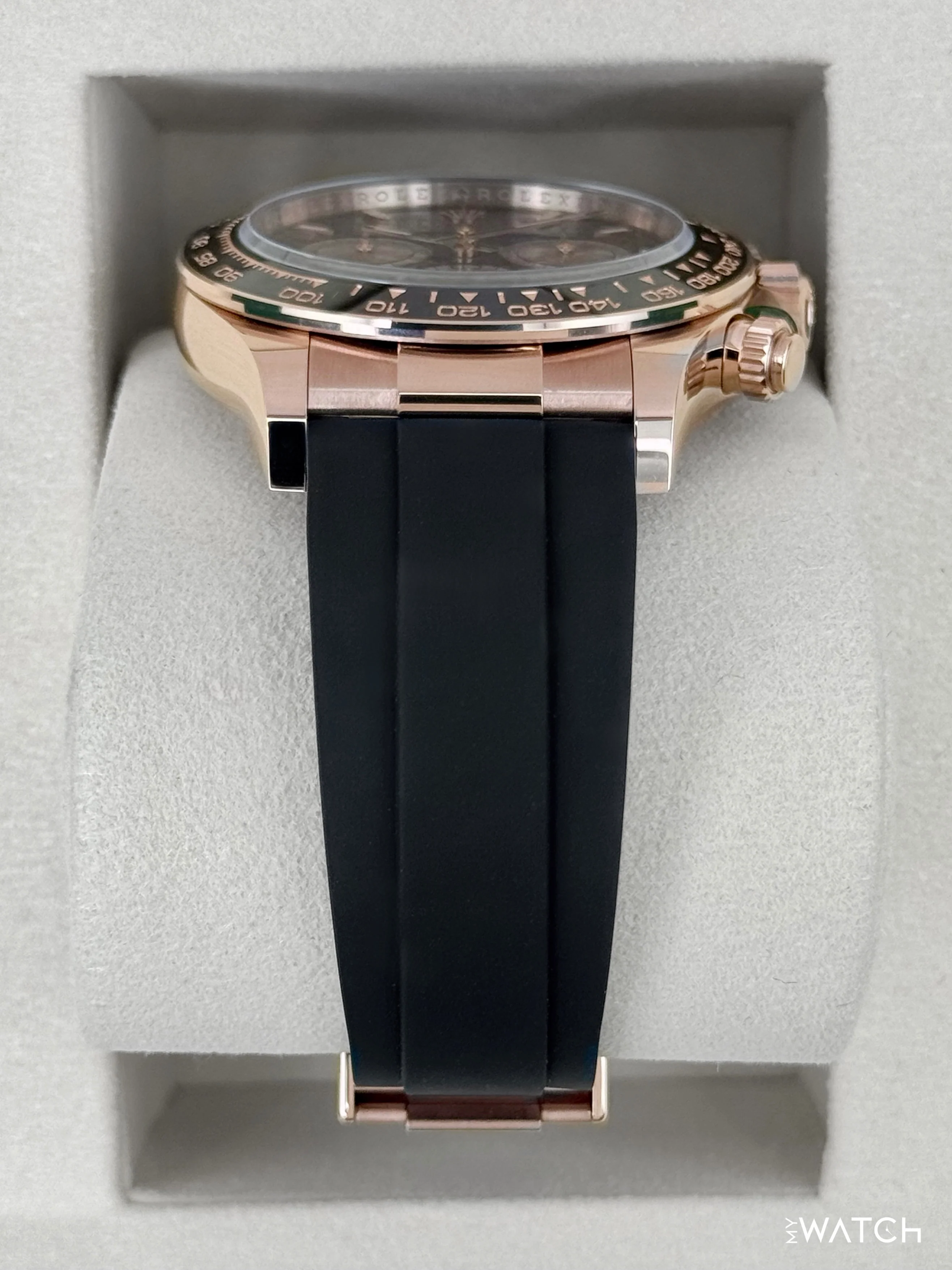 NEW 2026 Rolex Daytona 40mm 126515LN Rose Gold Oysterflex Black Dial - Image 3